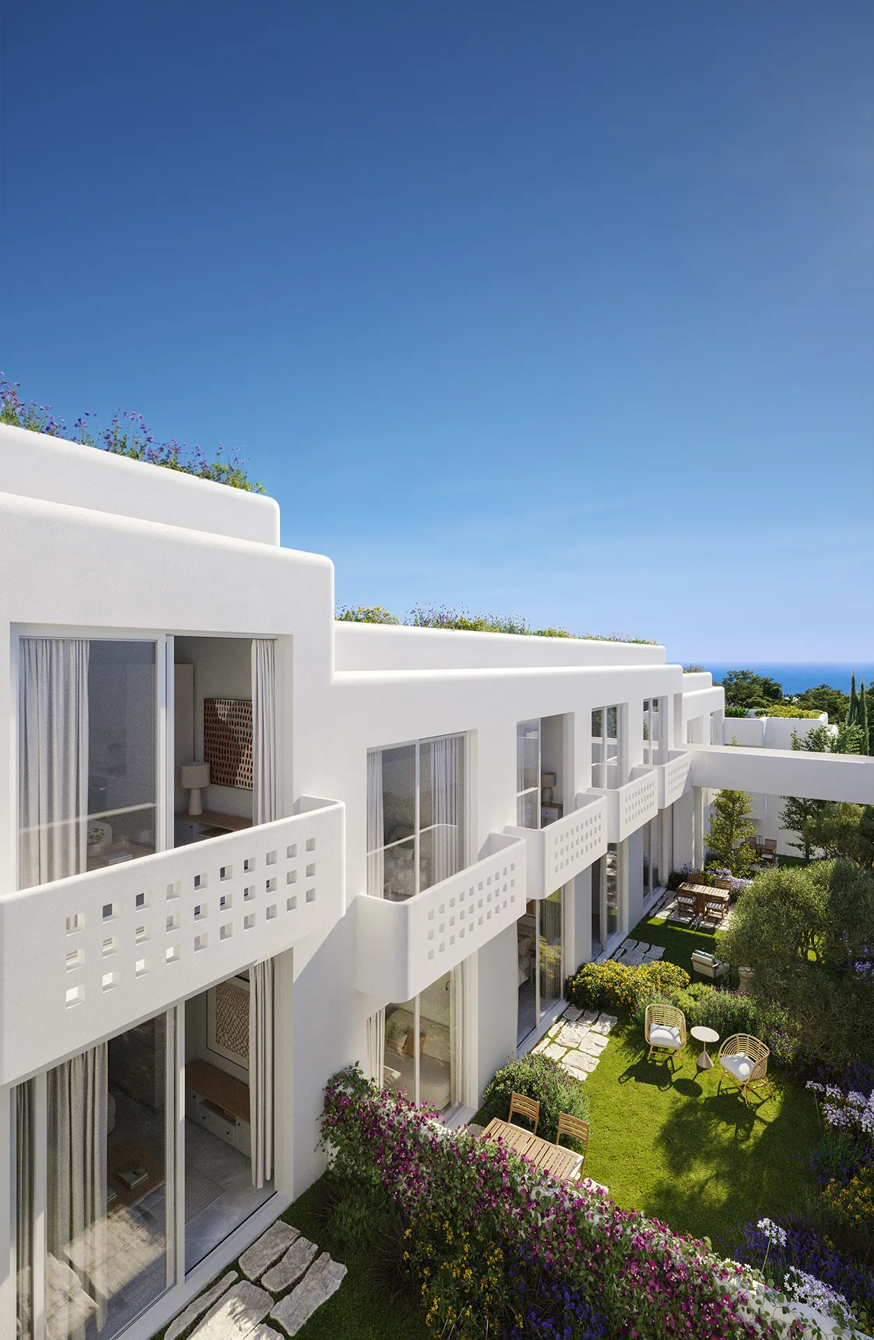 Apartments Kyrenia Cyprus Aerial view Photorealistic Visualisation