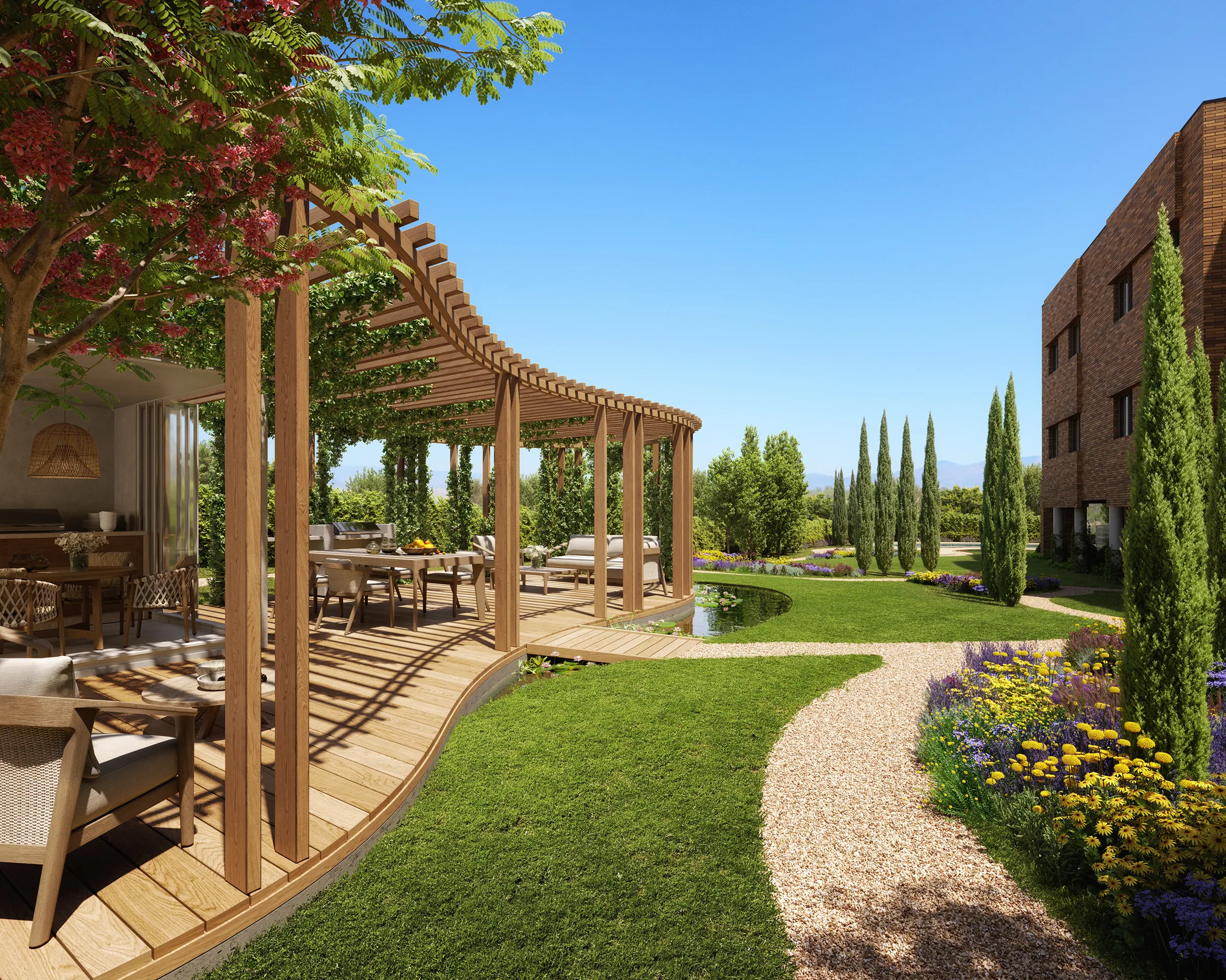Ilex Piso Colmenar Viejo Madrid Pergola Architectural renders