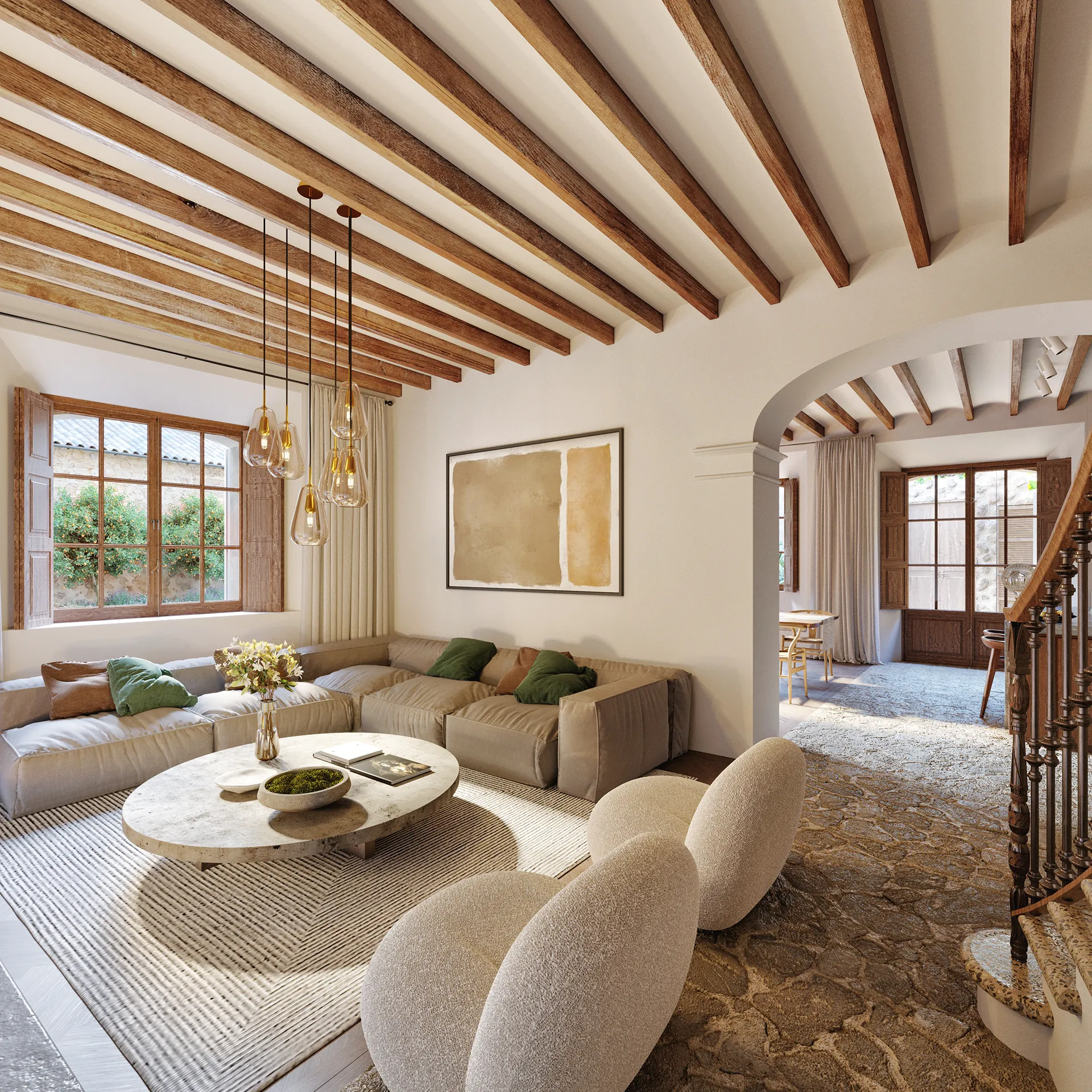 House Fornalutx Mallorca Living Renderings of Architecture