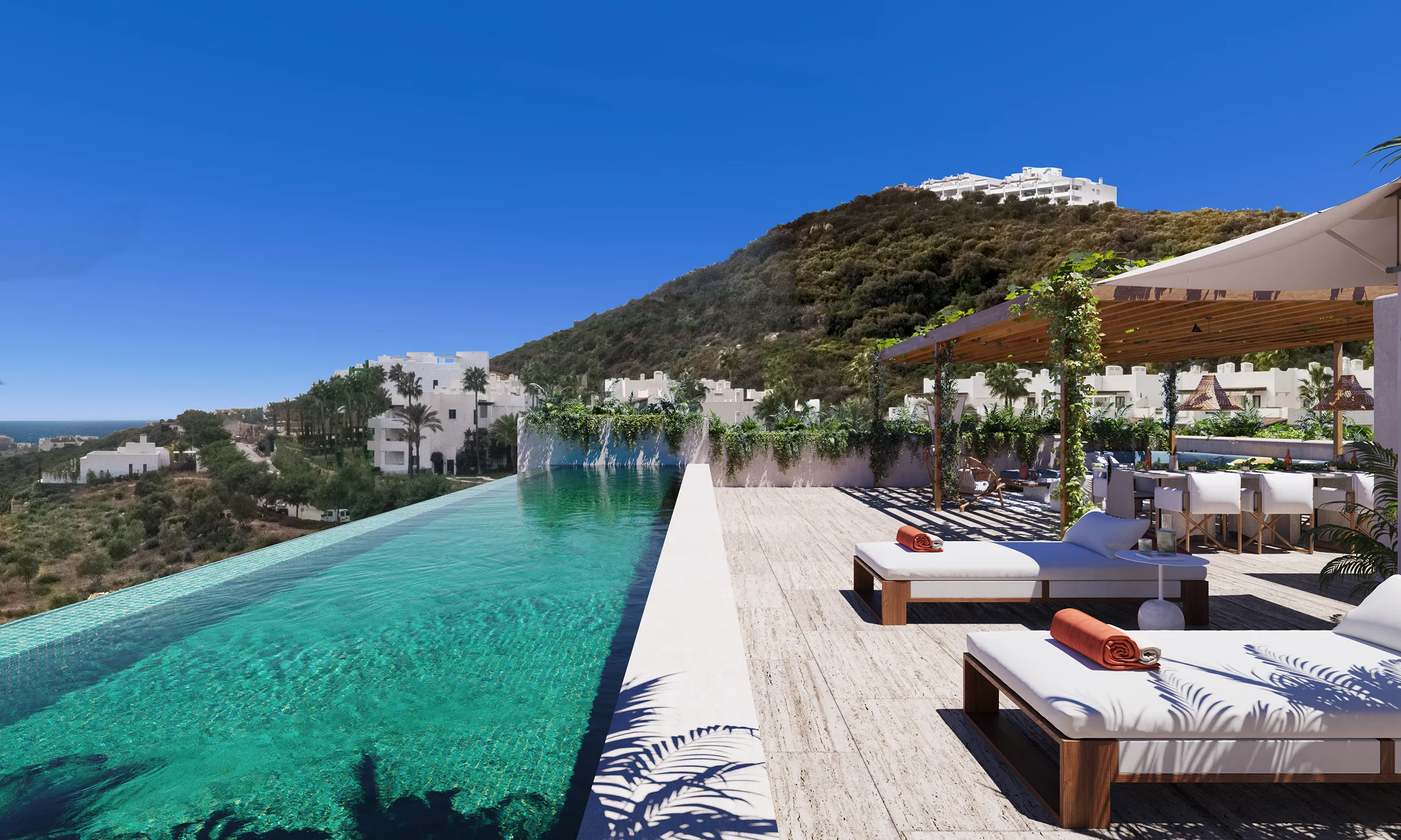 Mirador Apartment Finca Cortesin Marbella Pool Architecture Visualisation