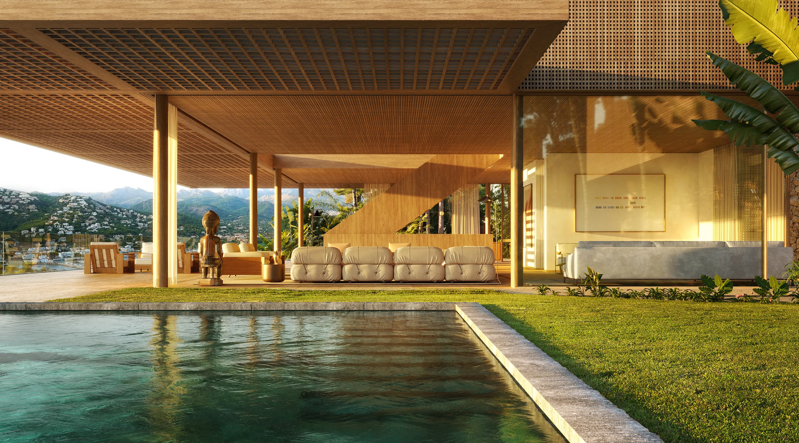 Villa Puerto Andratx Mallorca Pool Architectural Cgi