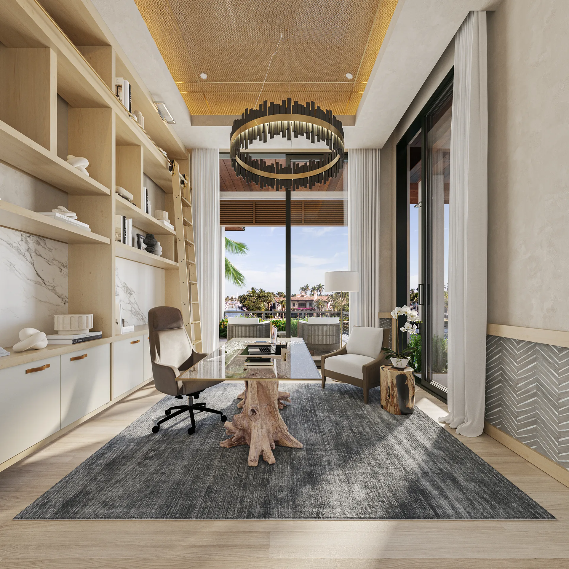 Villa Fort Lauderdale Usa Office Architectural Visualization