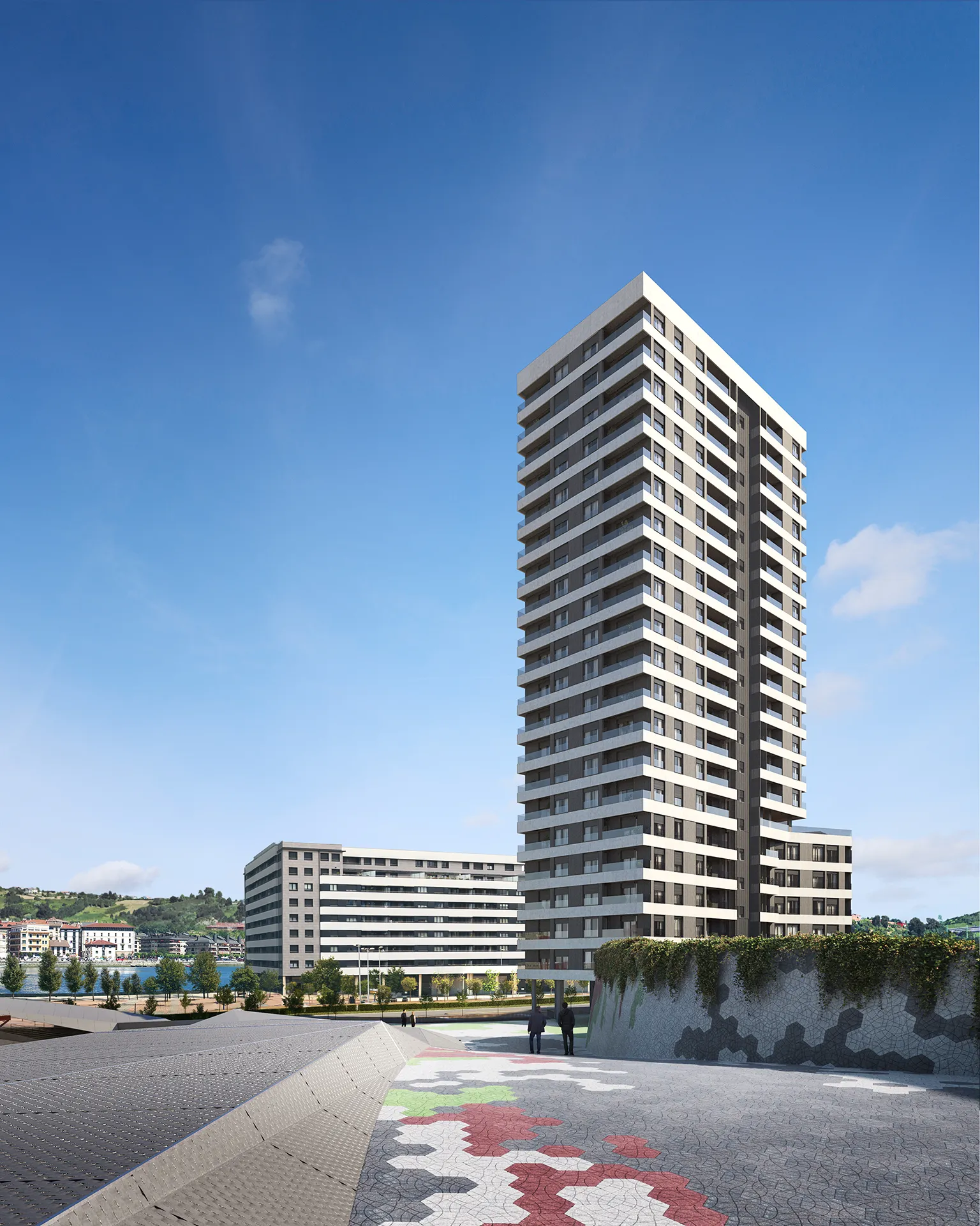Viviendas Barakaldo Bilbao Fassade eye level Property Branding Virtual Tour