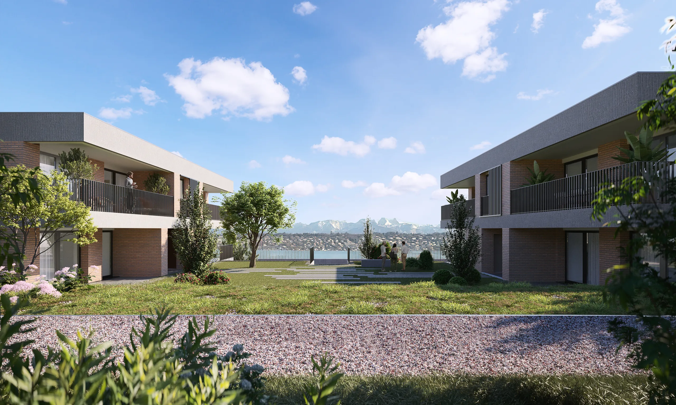 752 Residences Switzerland Fassade eye level Real Estate 3D