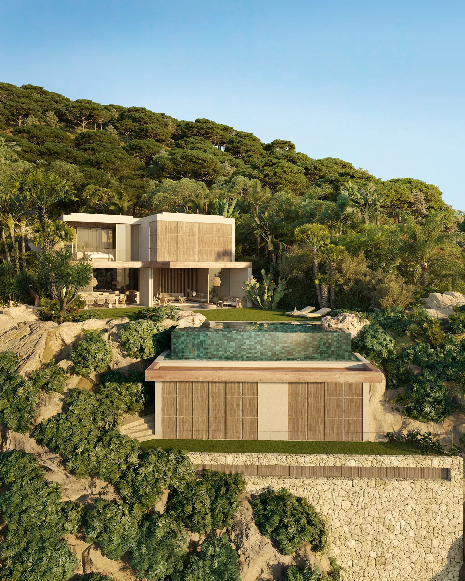 Villa Sunset Andratx Mallorca Fassade eye level real estate virtual tour