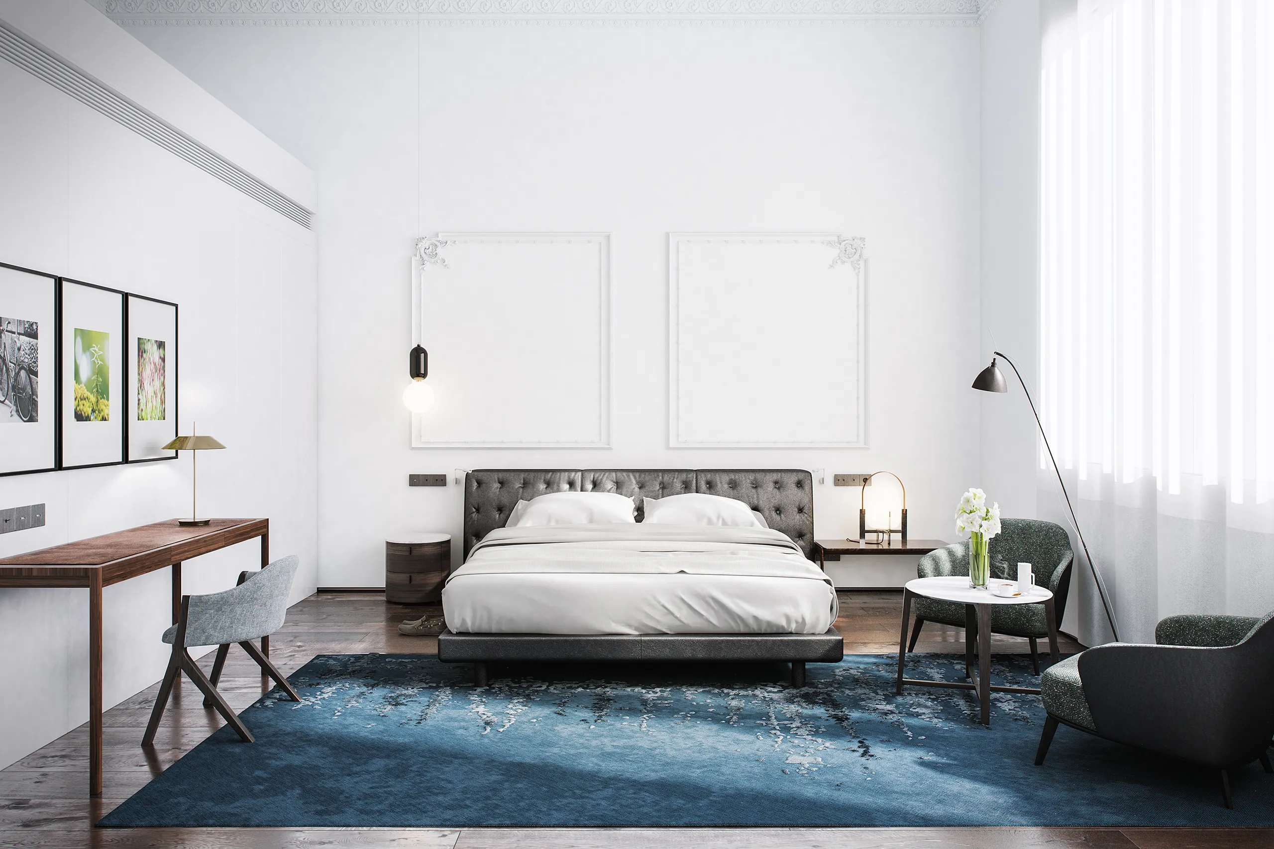 Hotel Mercer Sevilla Sevilla Dormitorio fotorrealismo CGI