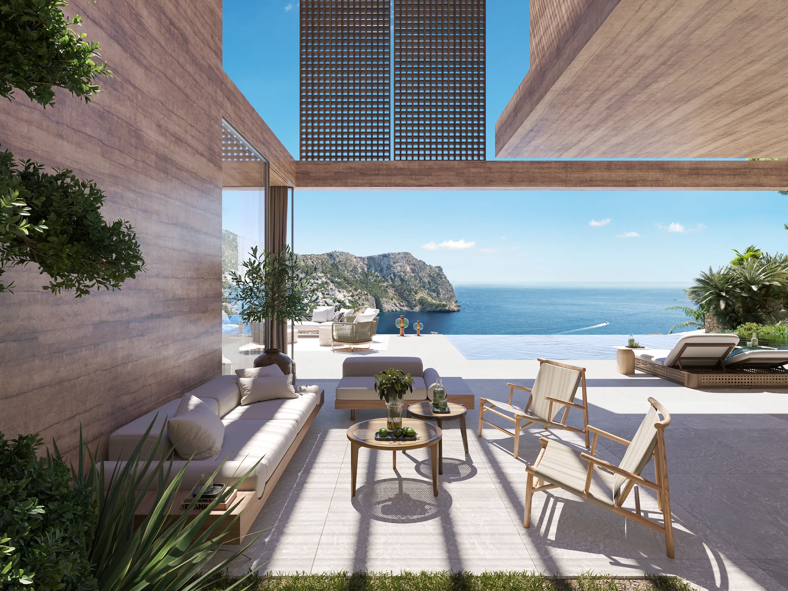 Villa Las Brisas Andratx Mallorca Pergola Real Estate Visualization