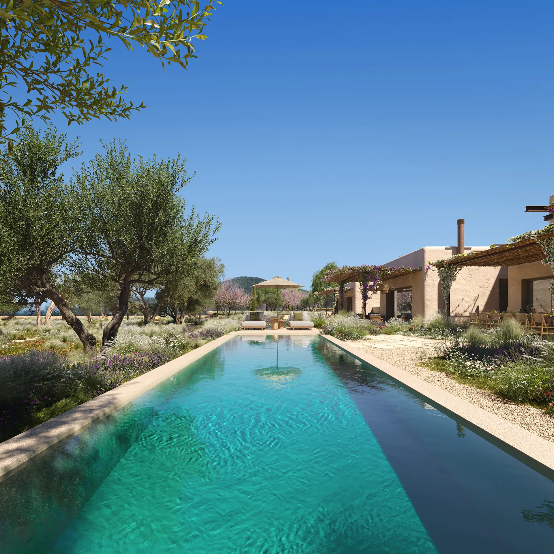 Villa Ibiza Ibiza piscina Arquitectura 3d
