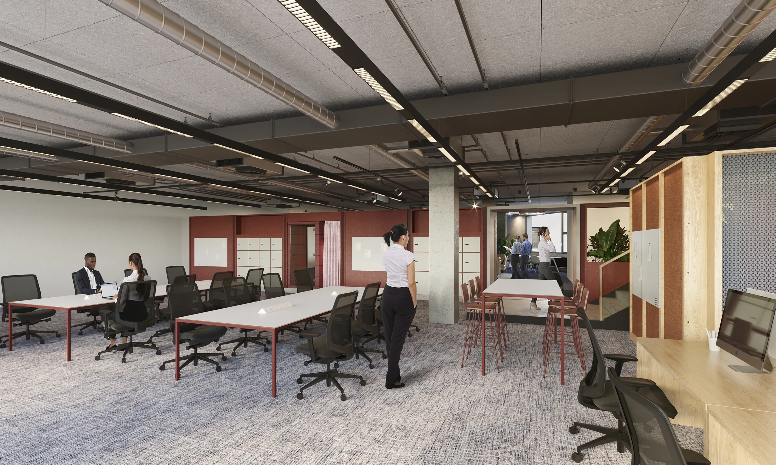 Atrium Park Offices Switzerland Office Photorealistic Visualisation