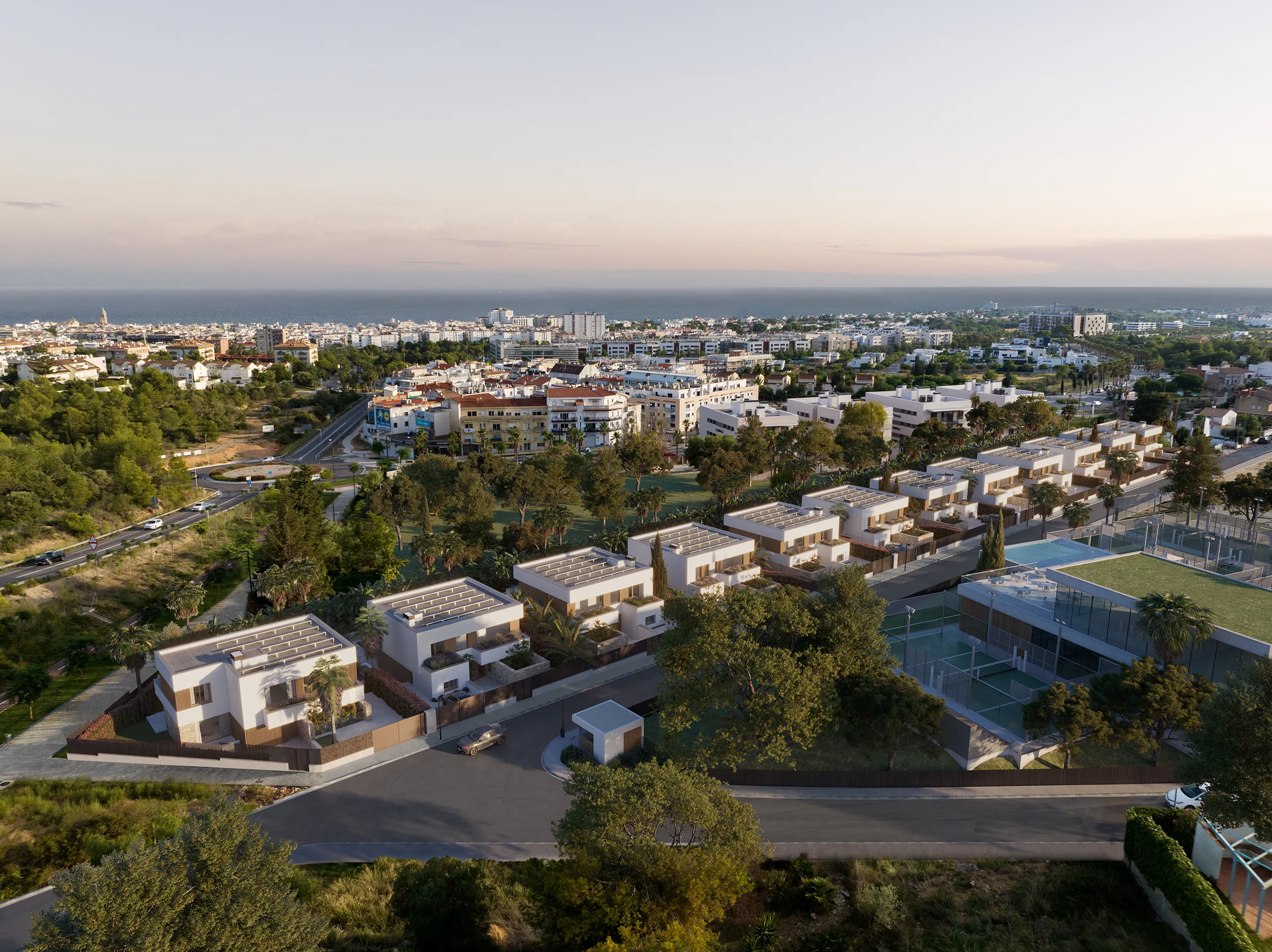 Casa Sitges Barcelona Vista aerea Branding Inmobiliario Virtual Tour