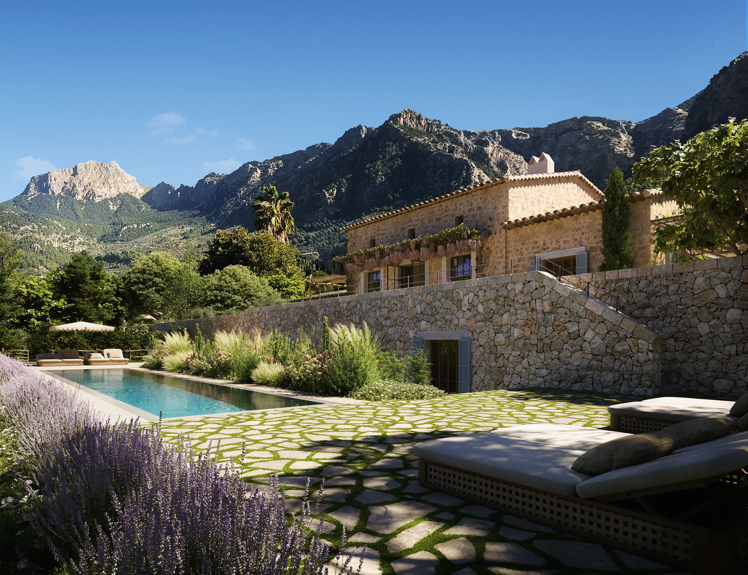 Finca Soller Mallorca Garden Architecture 3D