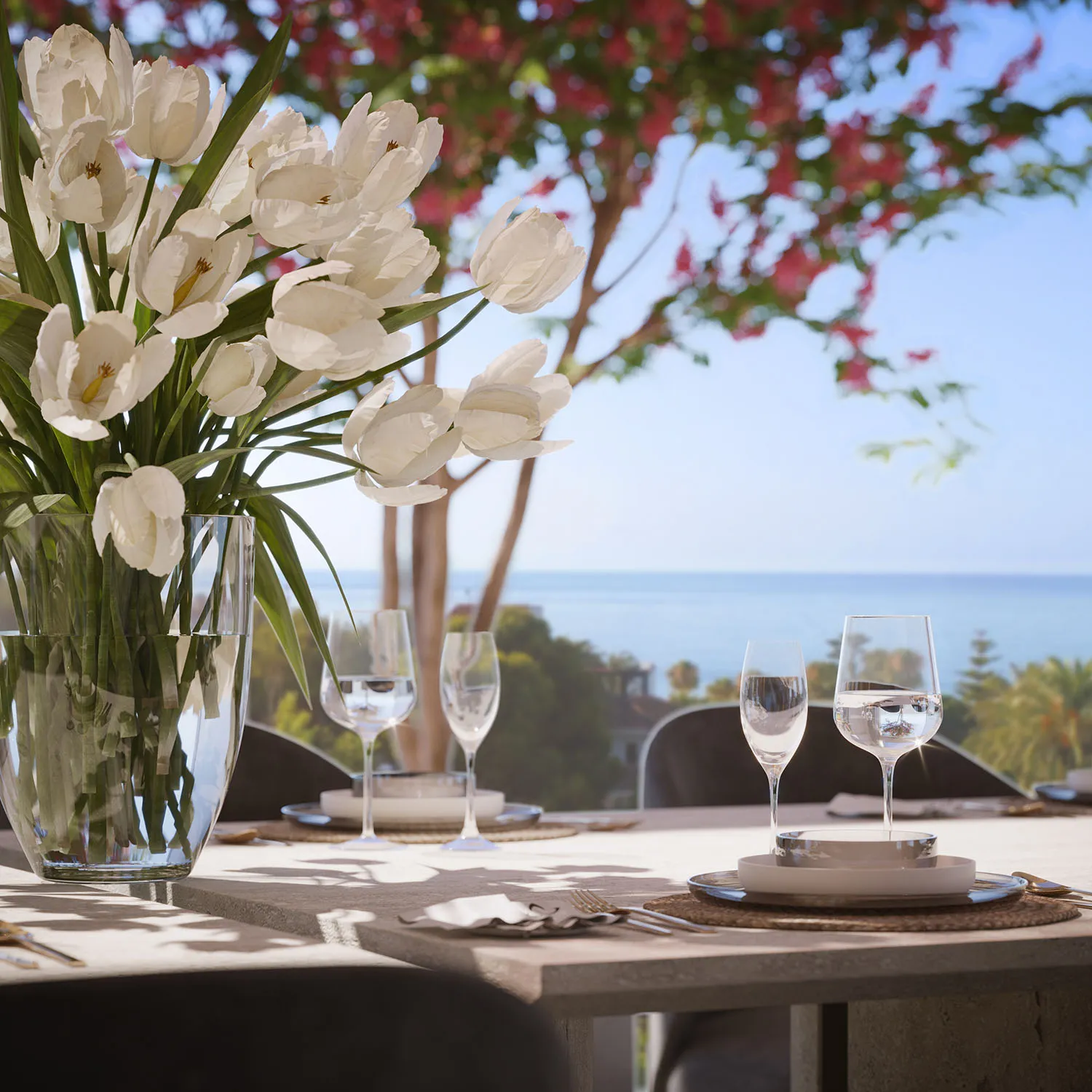 Benalus Residences Golden Mile Marbella Dining Architecture 3D
