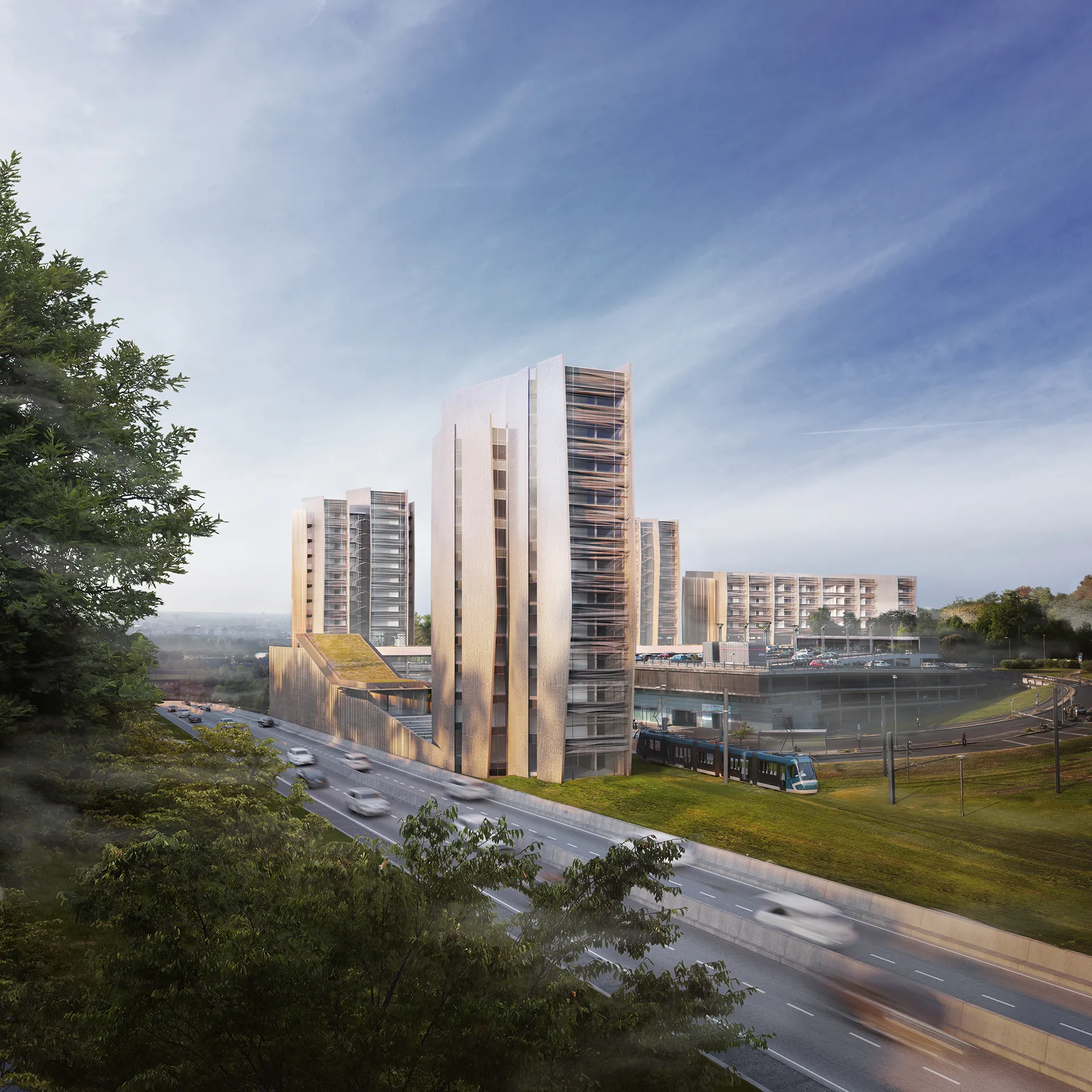 Lormont Apartments Lormont France Fassade eye level Architectural Renders