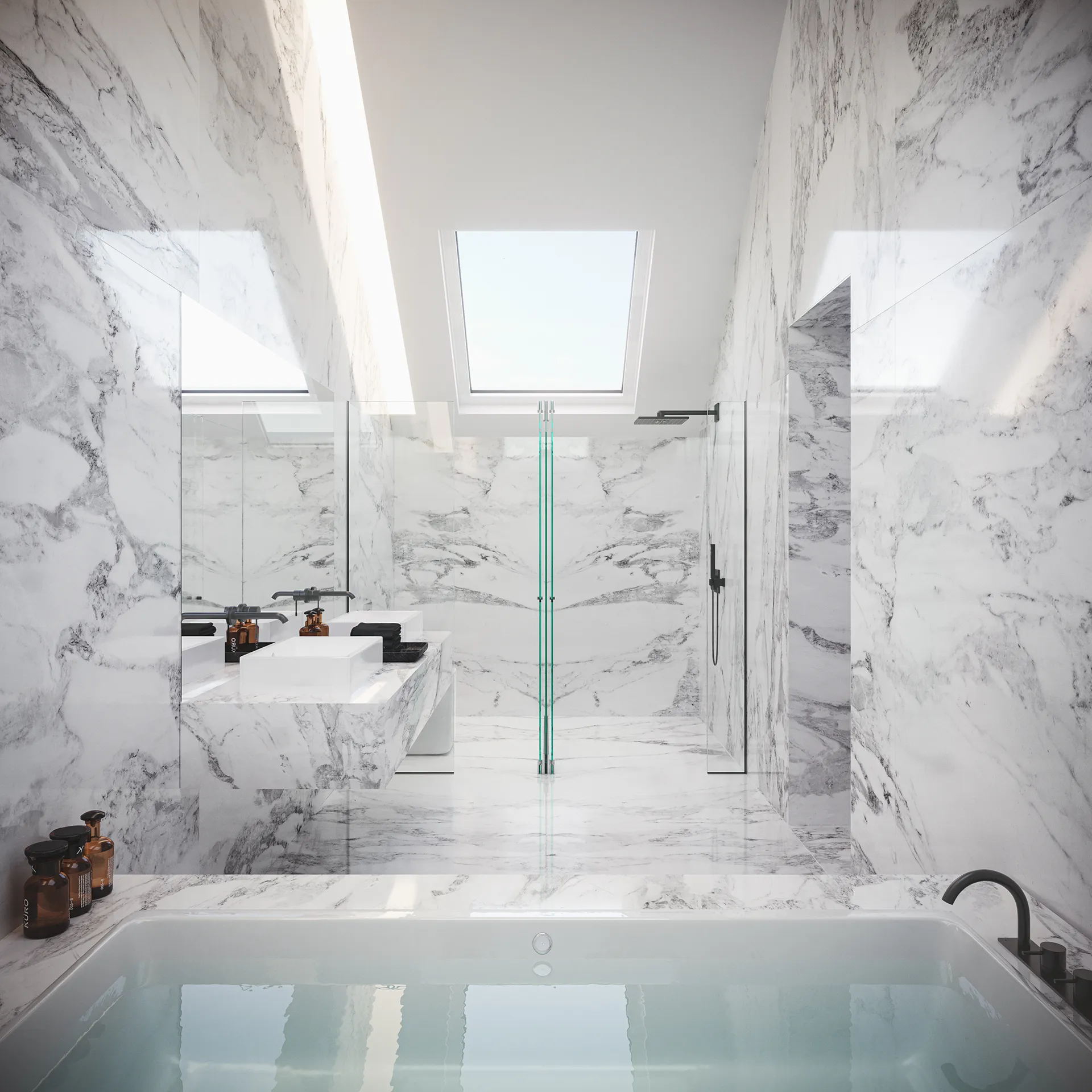 Avencas Housing Lisboa Portugal Bathroom photorealistic rendering