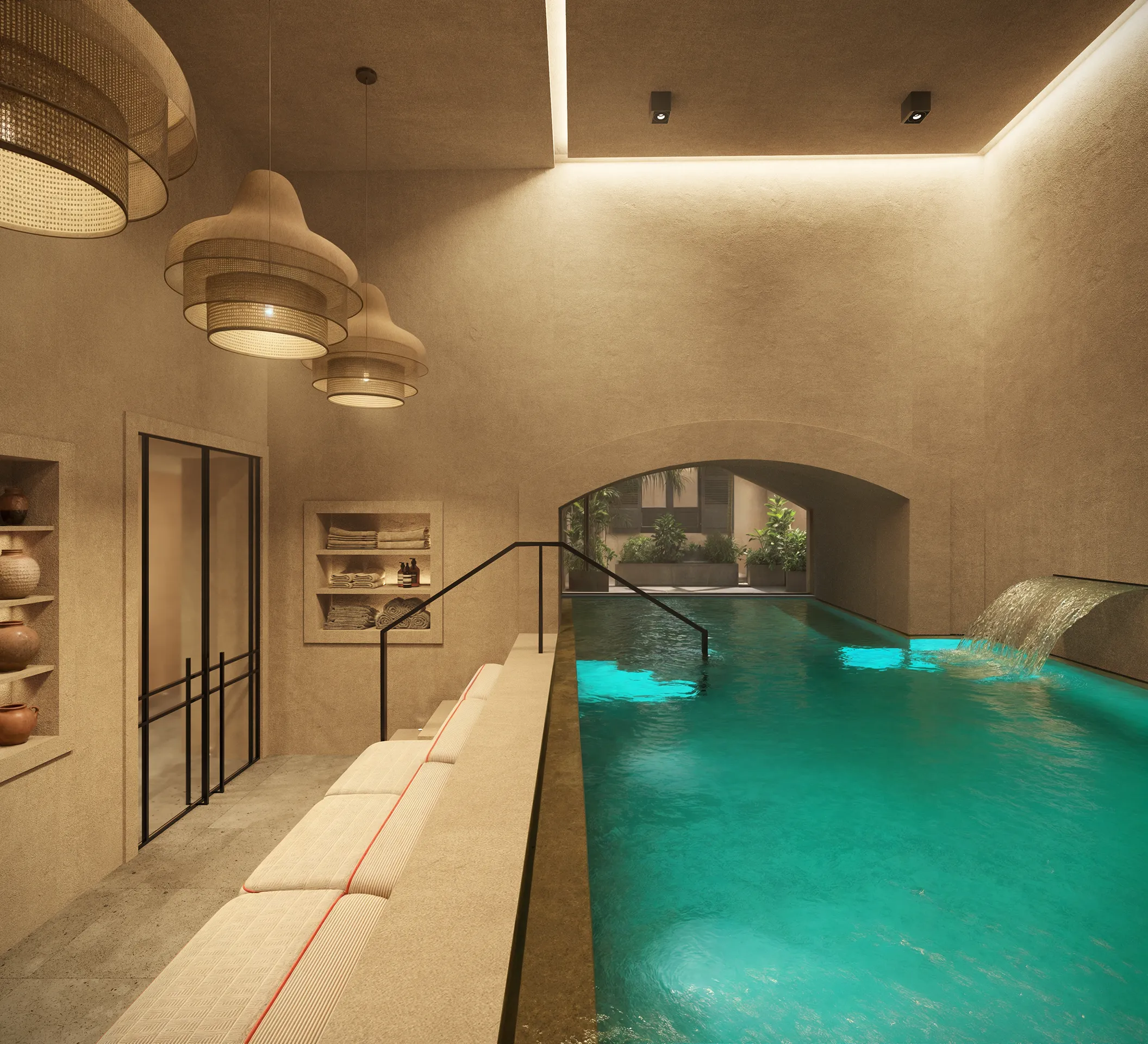 Can Granada apartamentos Palma Mallorca piscina interior Inmobiliario cgi