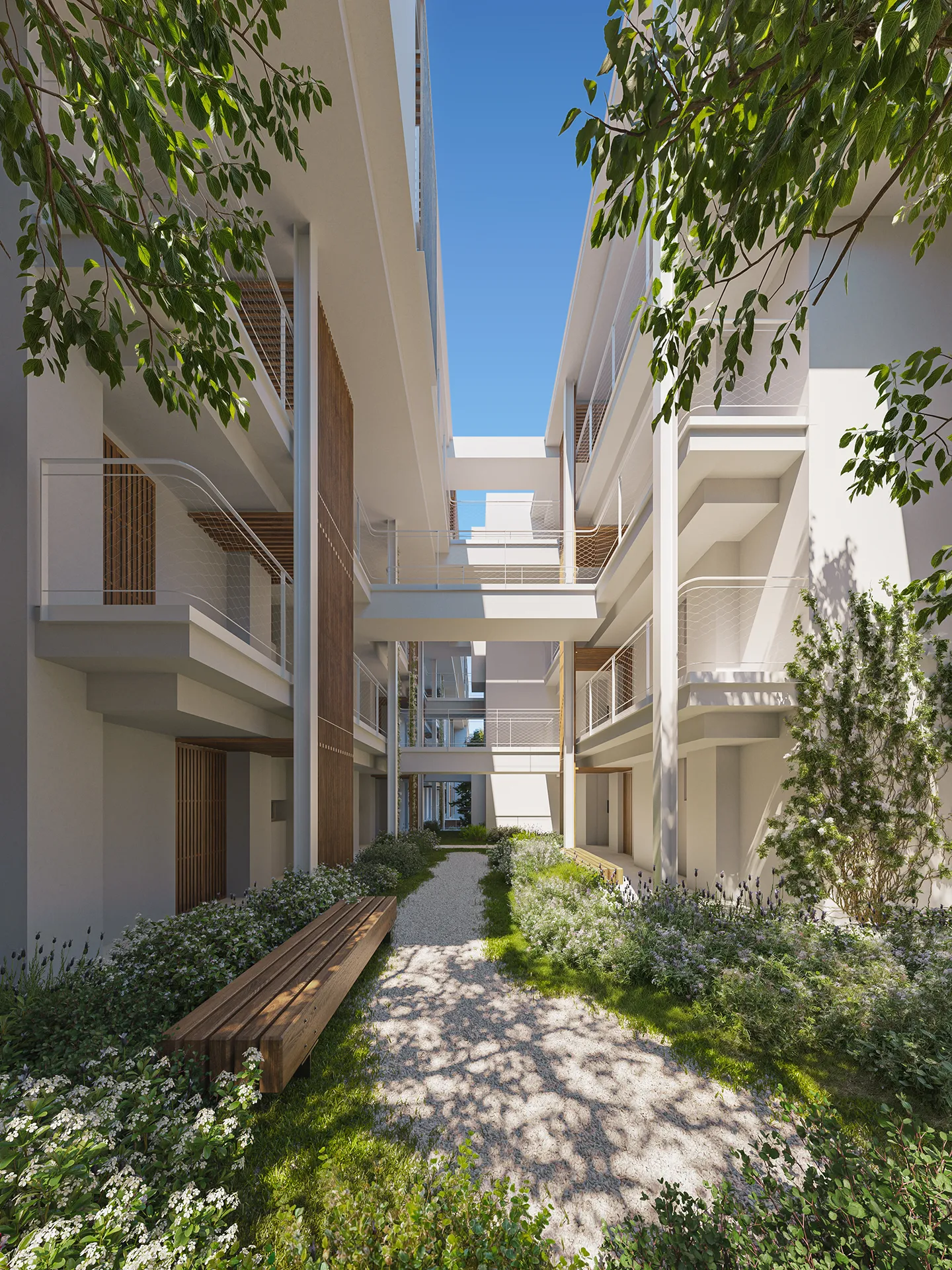 Eularia Apartments Santa Eulalia Ibiza Patio 3D Photorealism
