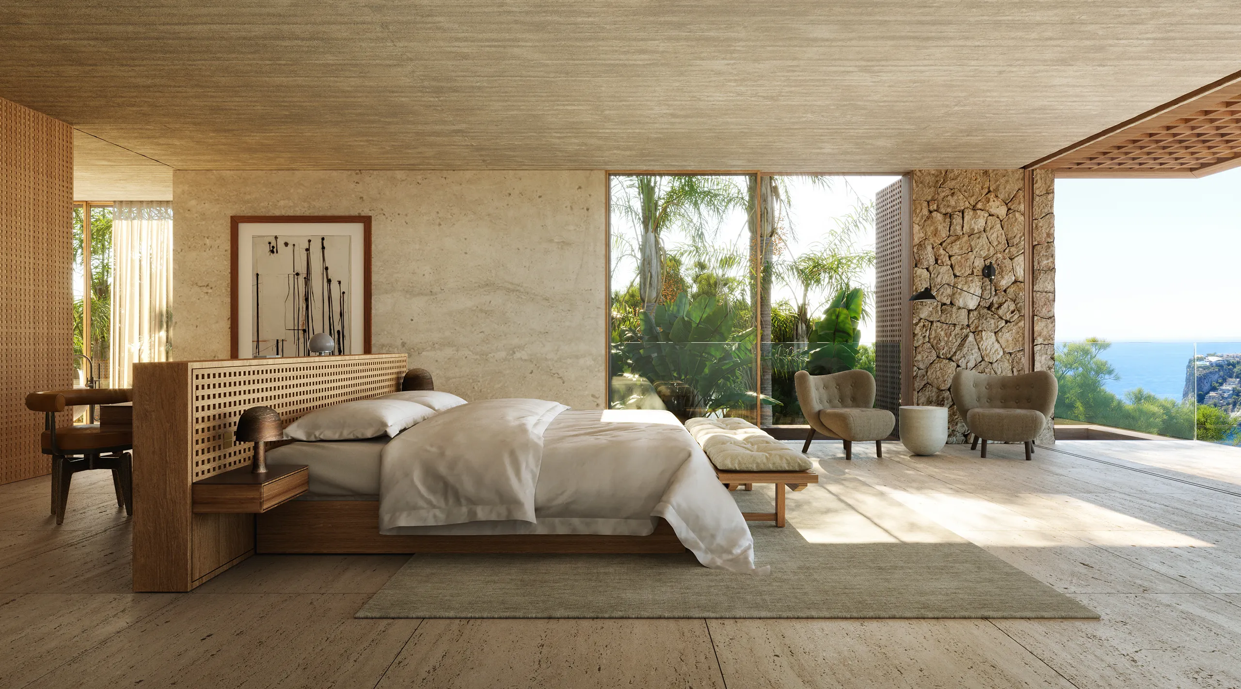 Villa Puerto Andratx Mallorca Bedroom Photorealistic Renders