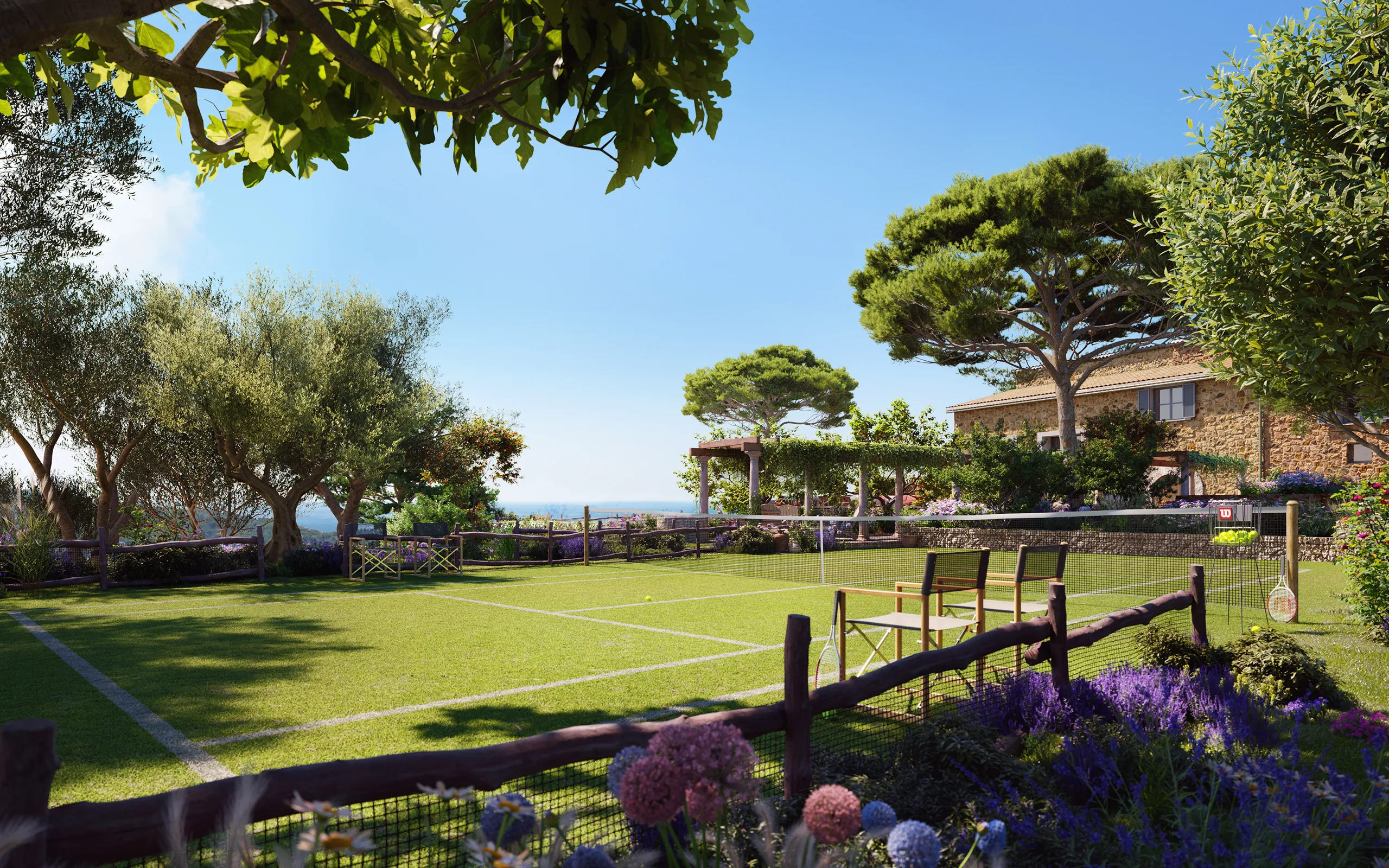 Villa Soller Mallorca Pool Property Branding Visualisation