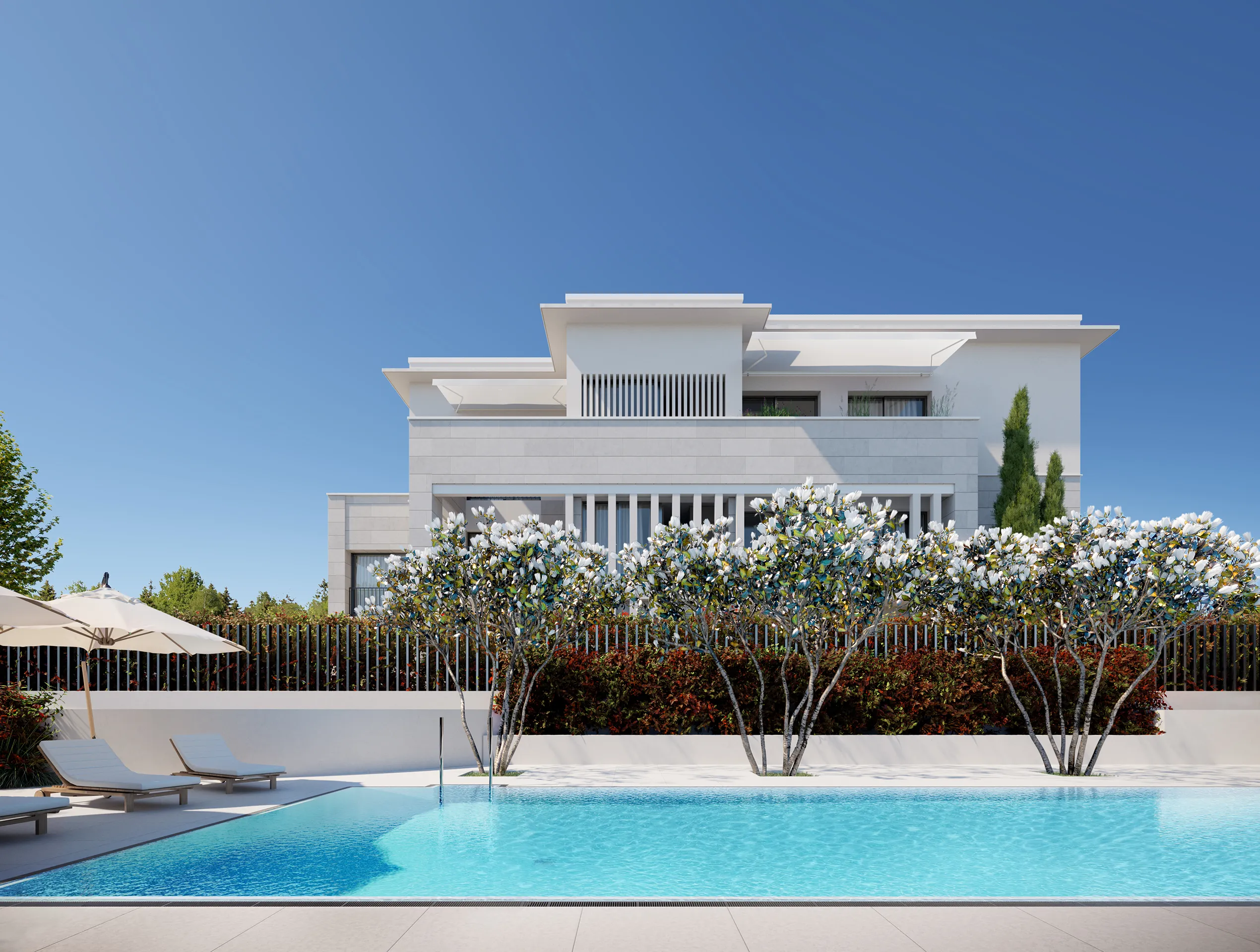 Doctor Balmis Houses Aravaca Madrid Pool Architectural Vr