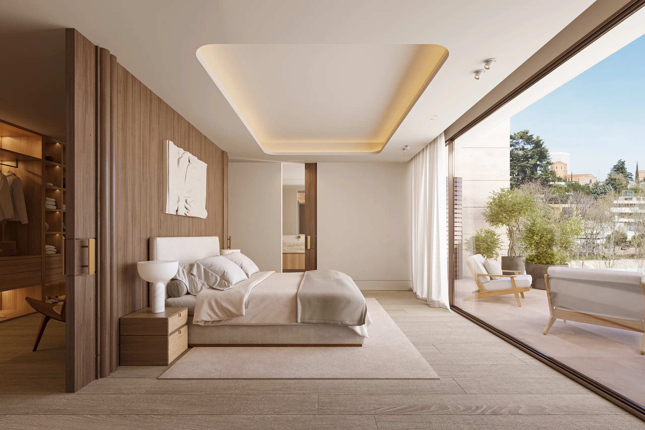Viviendas Luxury Madrid Bedroom Architecture Renders