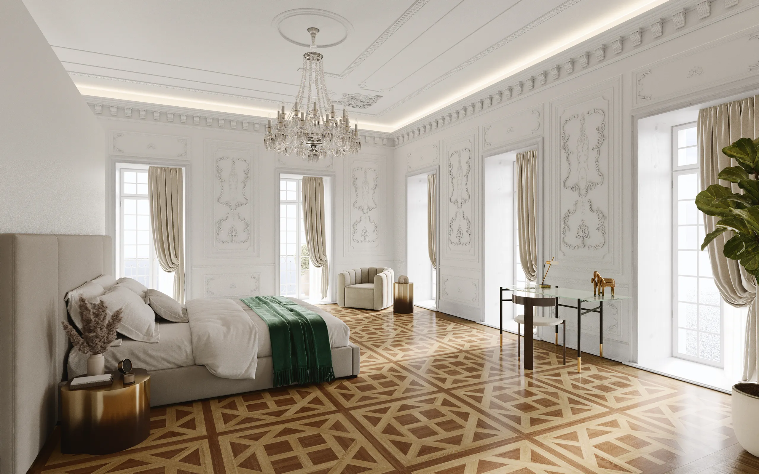 Avencas Housing Lisboa Portugal Bedroom photorealistic visualization