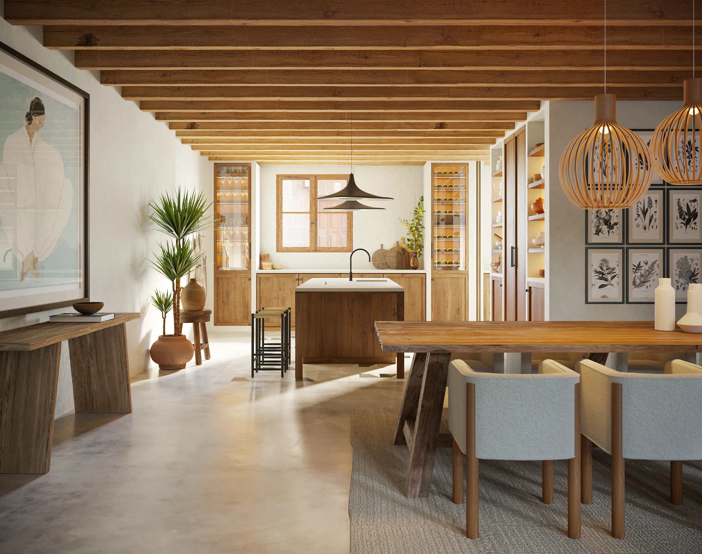Cas Traginers Apartments Soller Mallorca Dining real estate cgi