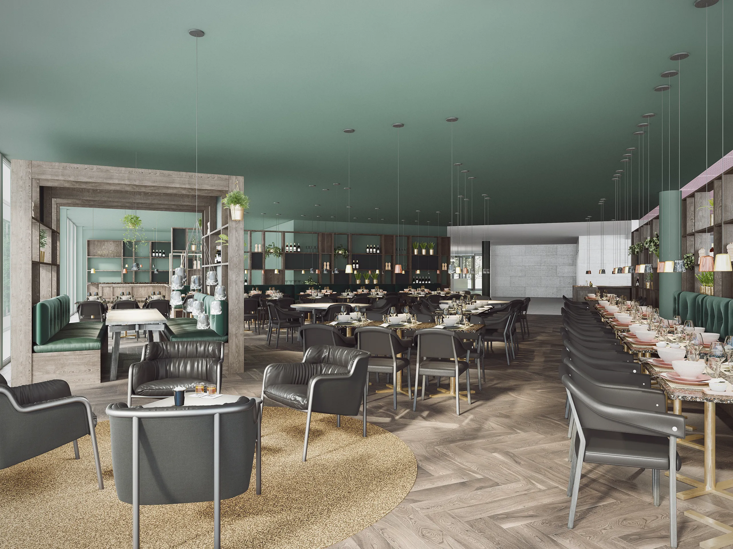 Office Sweden Common Areas architectural renders