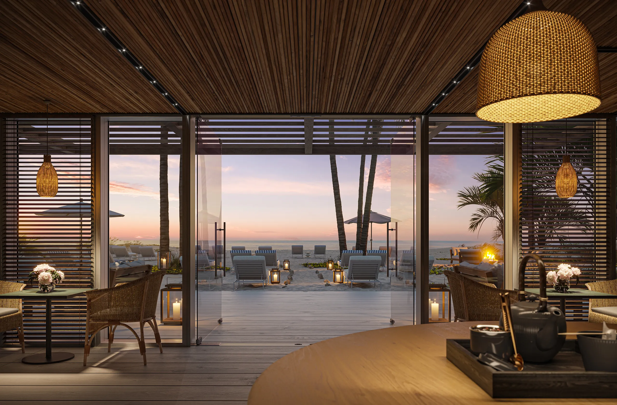 Pompano Ritz Carlton Miami Usa Restaurant Bar Hyperrealistic Renders