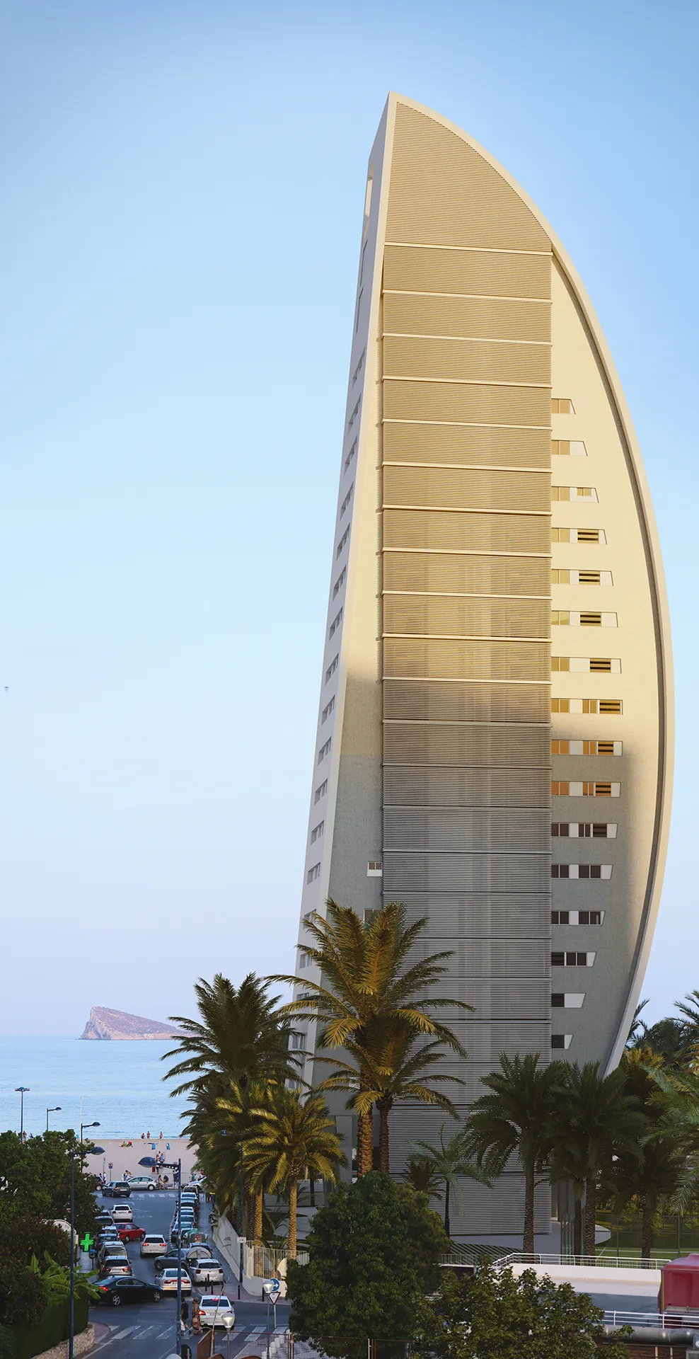 Delfin Tower Apartament Benidorm Benidorm Aerial view Photorealistic Virtual Tour