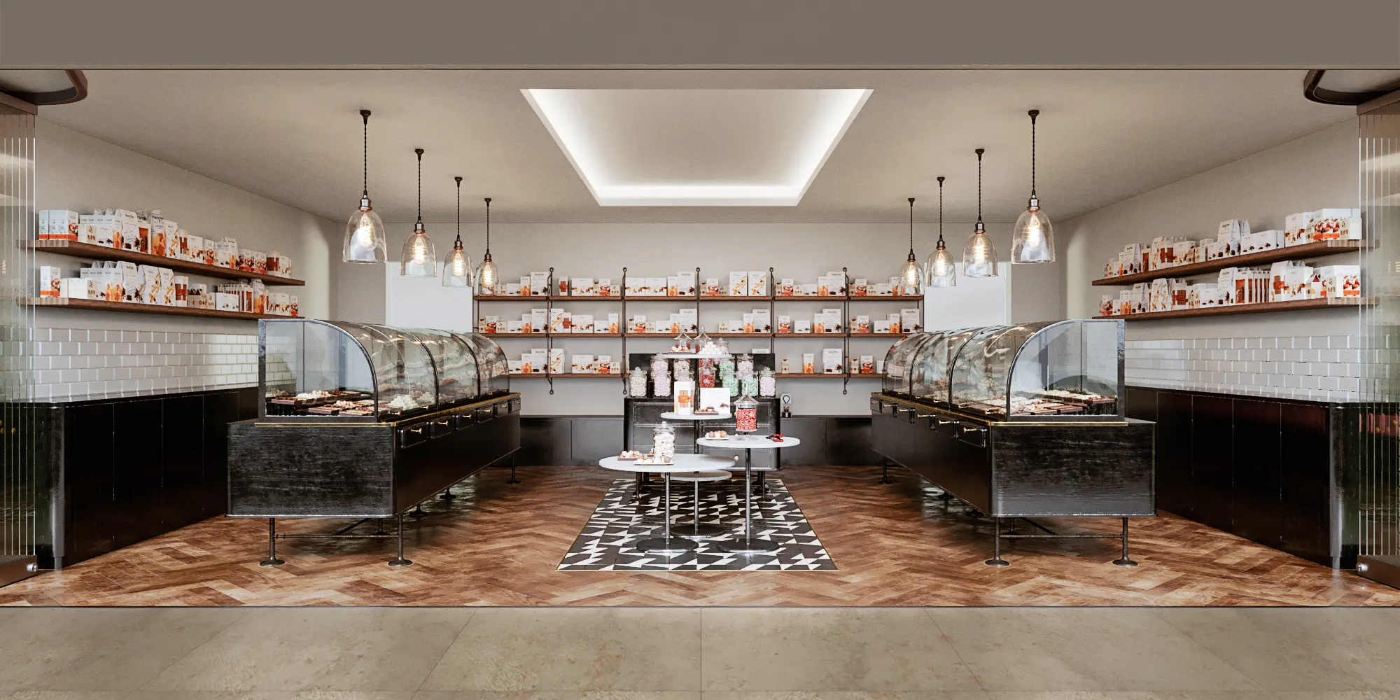 Lackerli Retail Zurich Switzerland Retail photorealistic render
