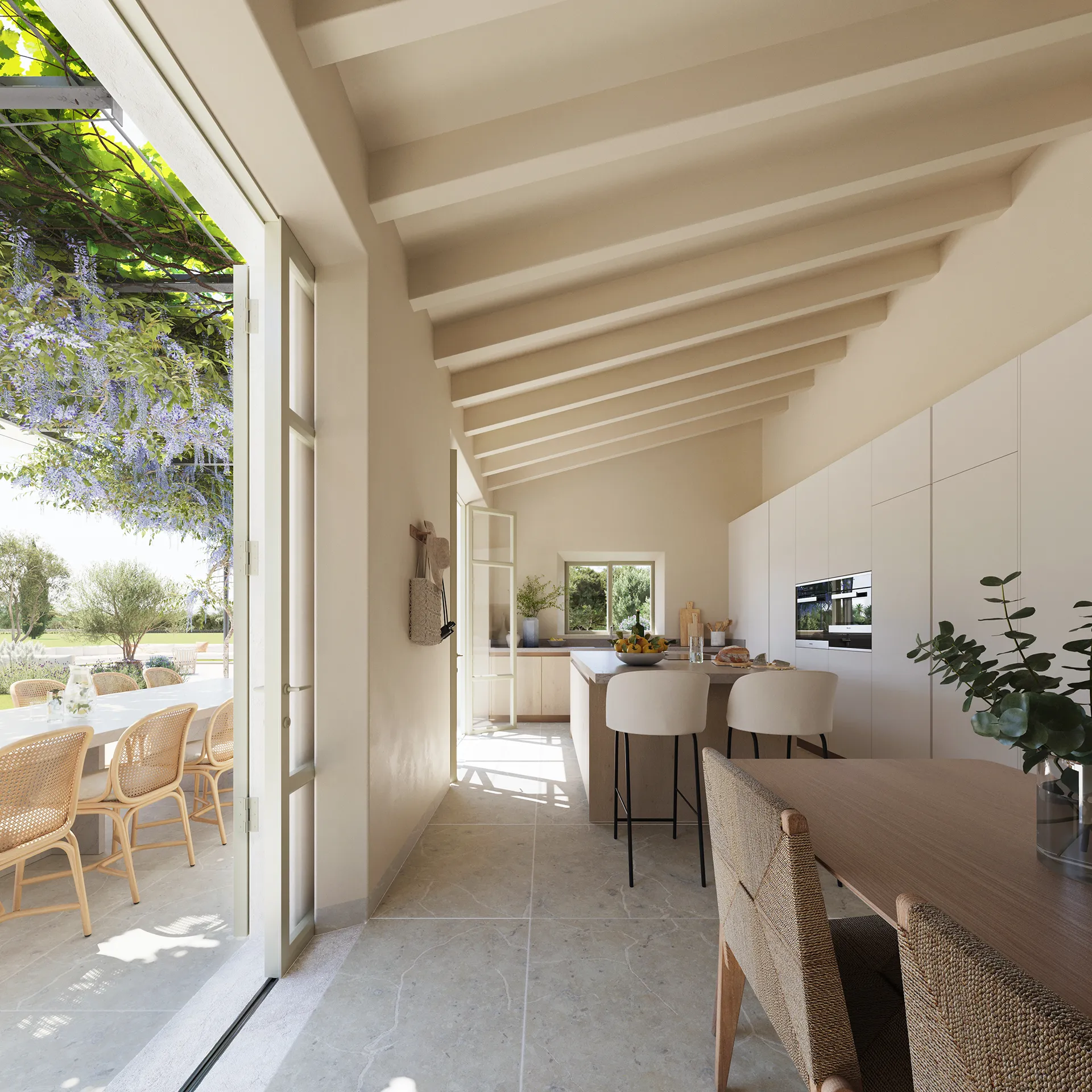 Finca Manacor Mallorca Dining Architectural Rendering