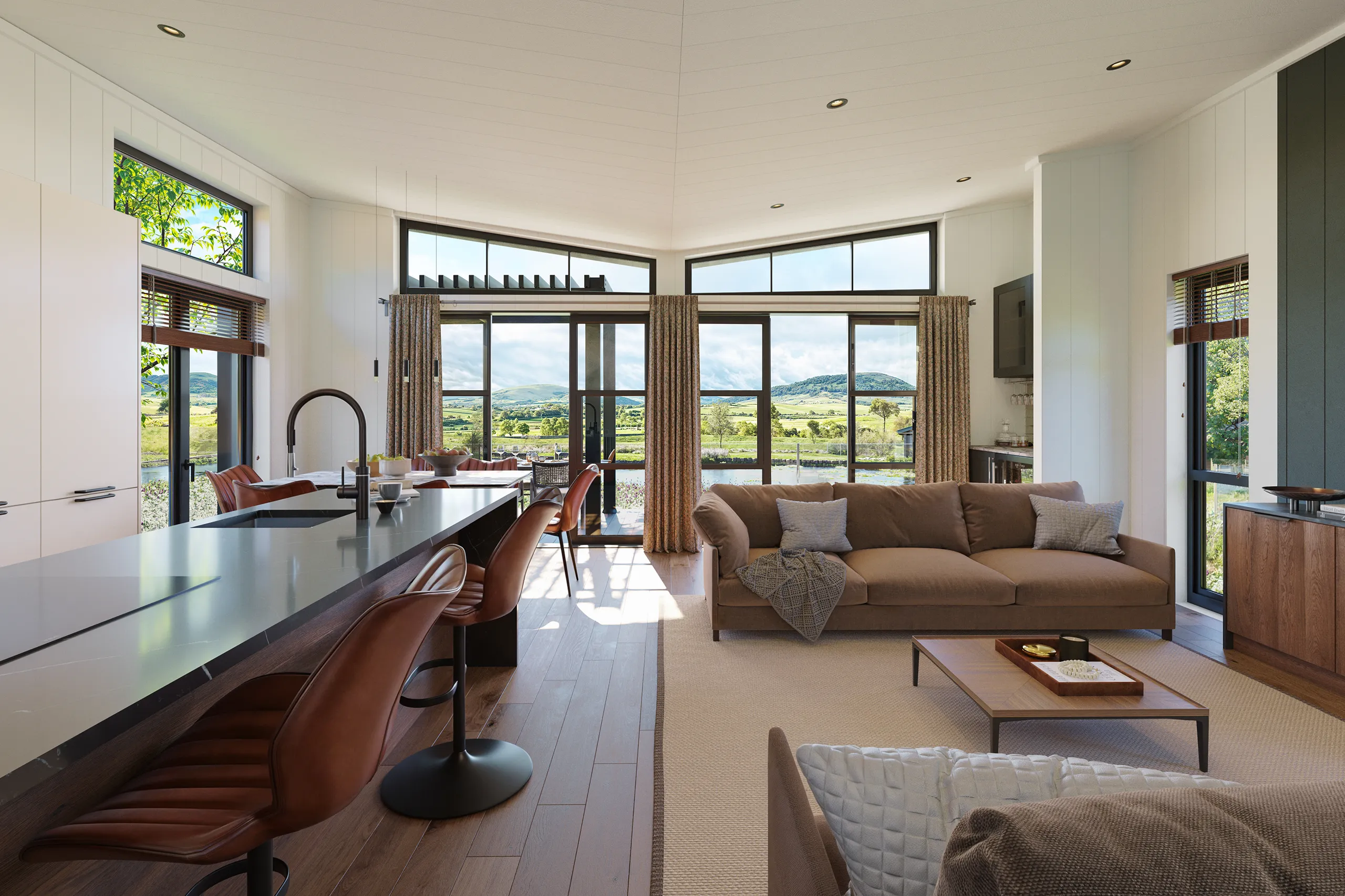 Lodges Lake District Uk cocina Render arquitecturas
