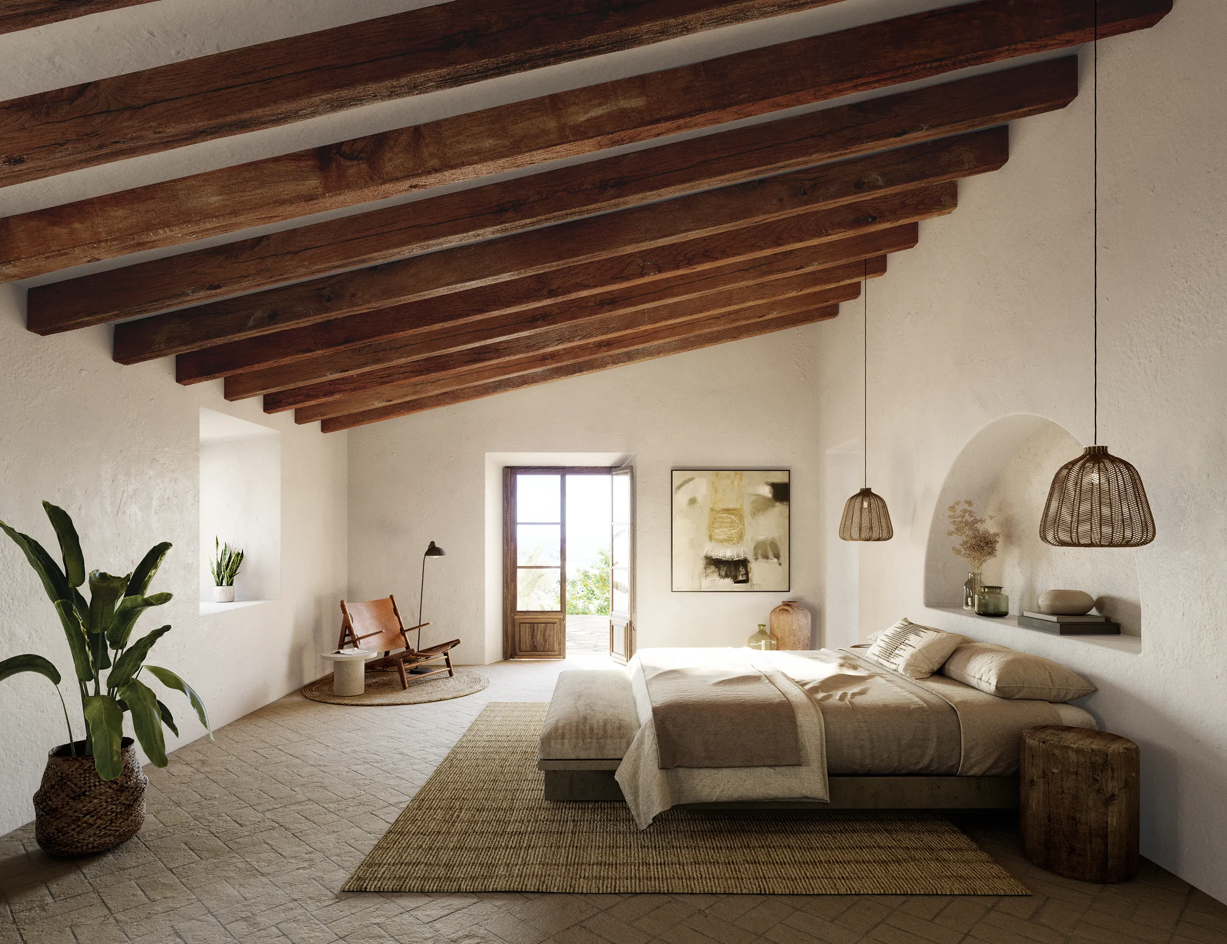 Villa Soller Mallorca Bedroom Architectural Cgis