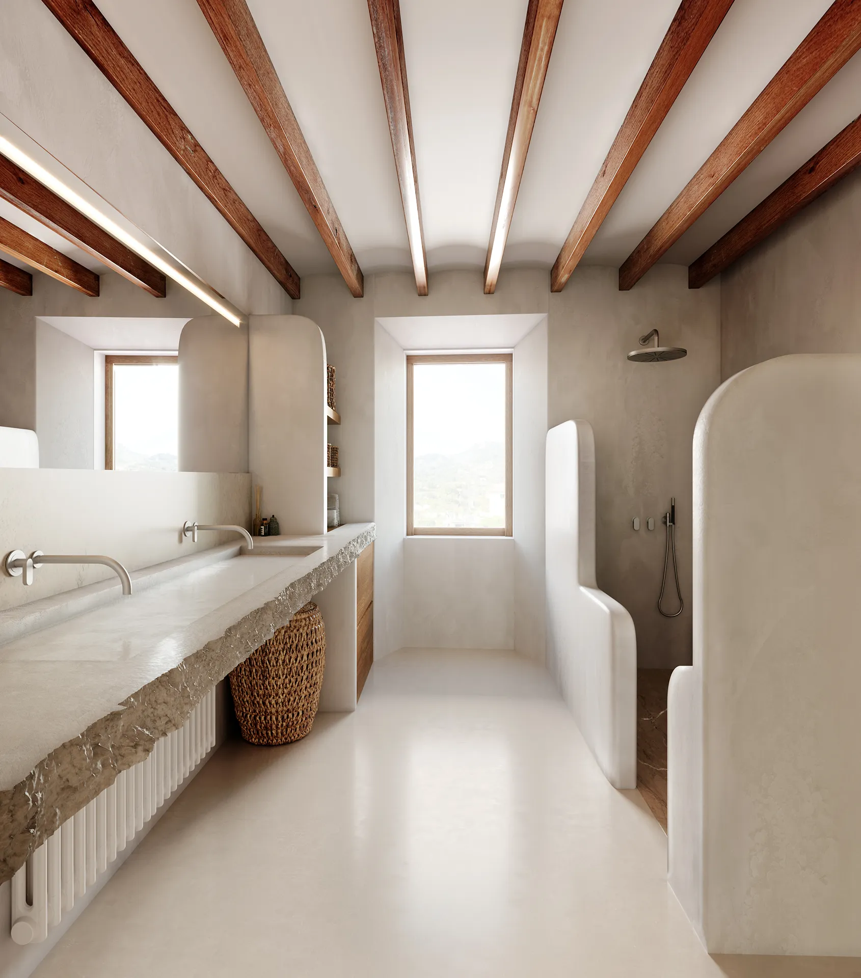 Townhouse Soller Mallorca Bathroom Architecture 3D