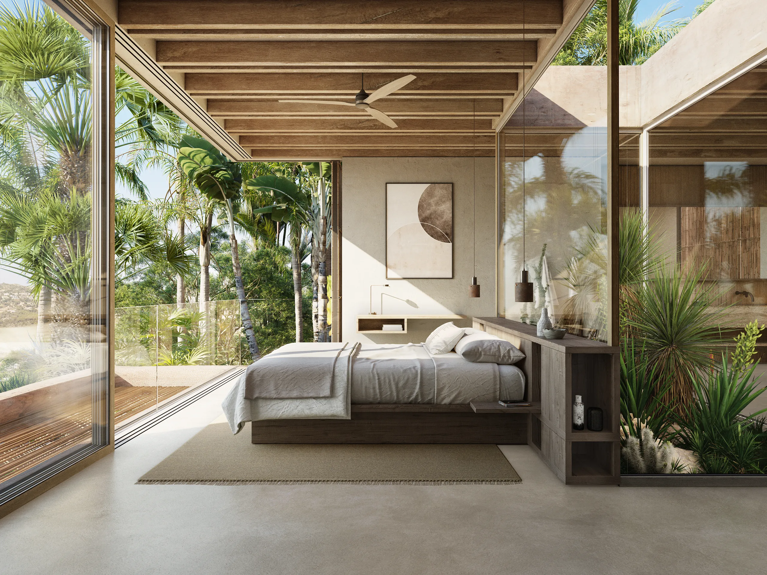 Villa Sunset Andratx Mallorca Bedroom real estate renders
