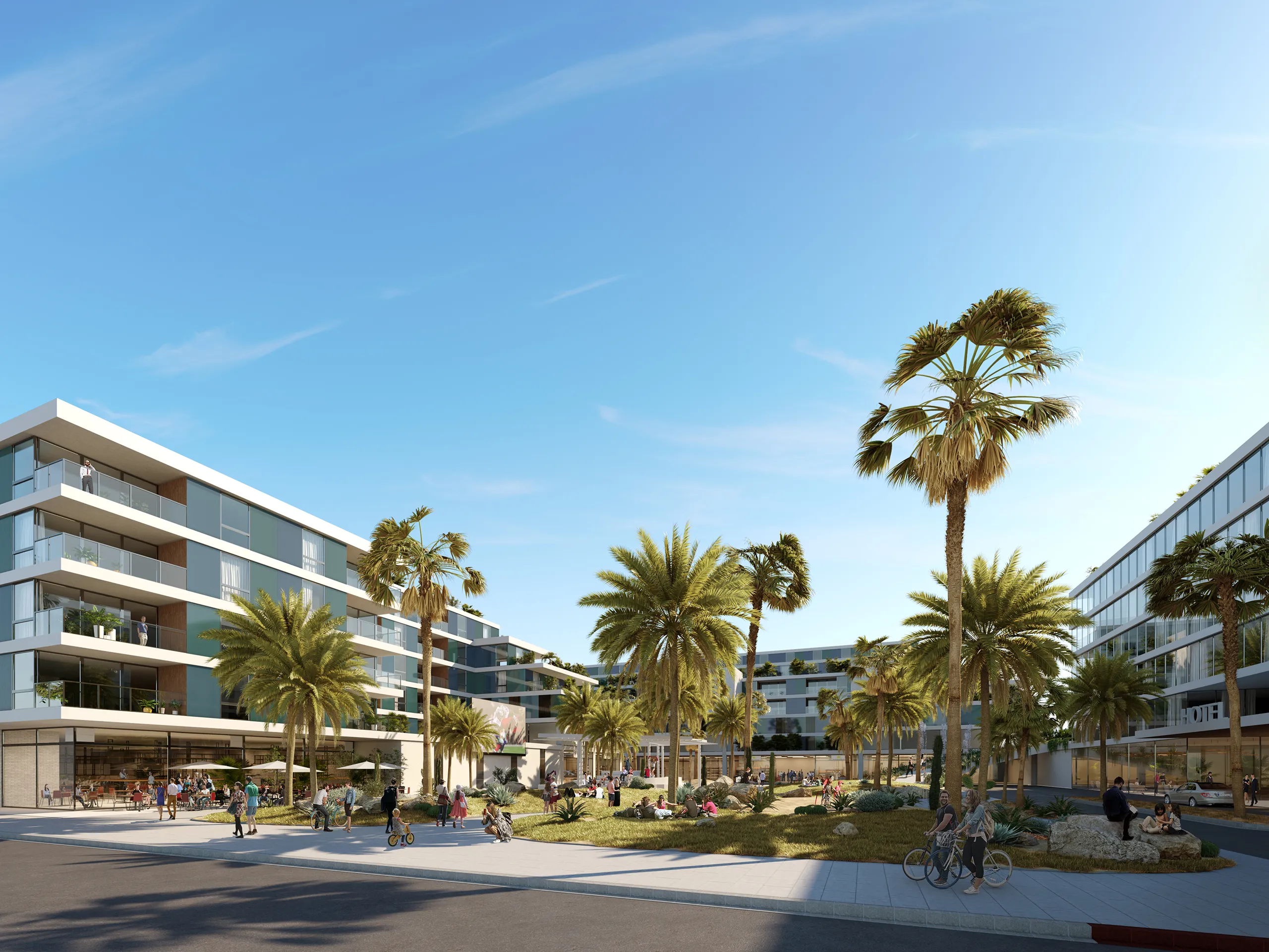 Cathedral City Housing Berkeley Usa Pool Property Branding Cgi