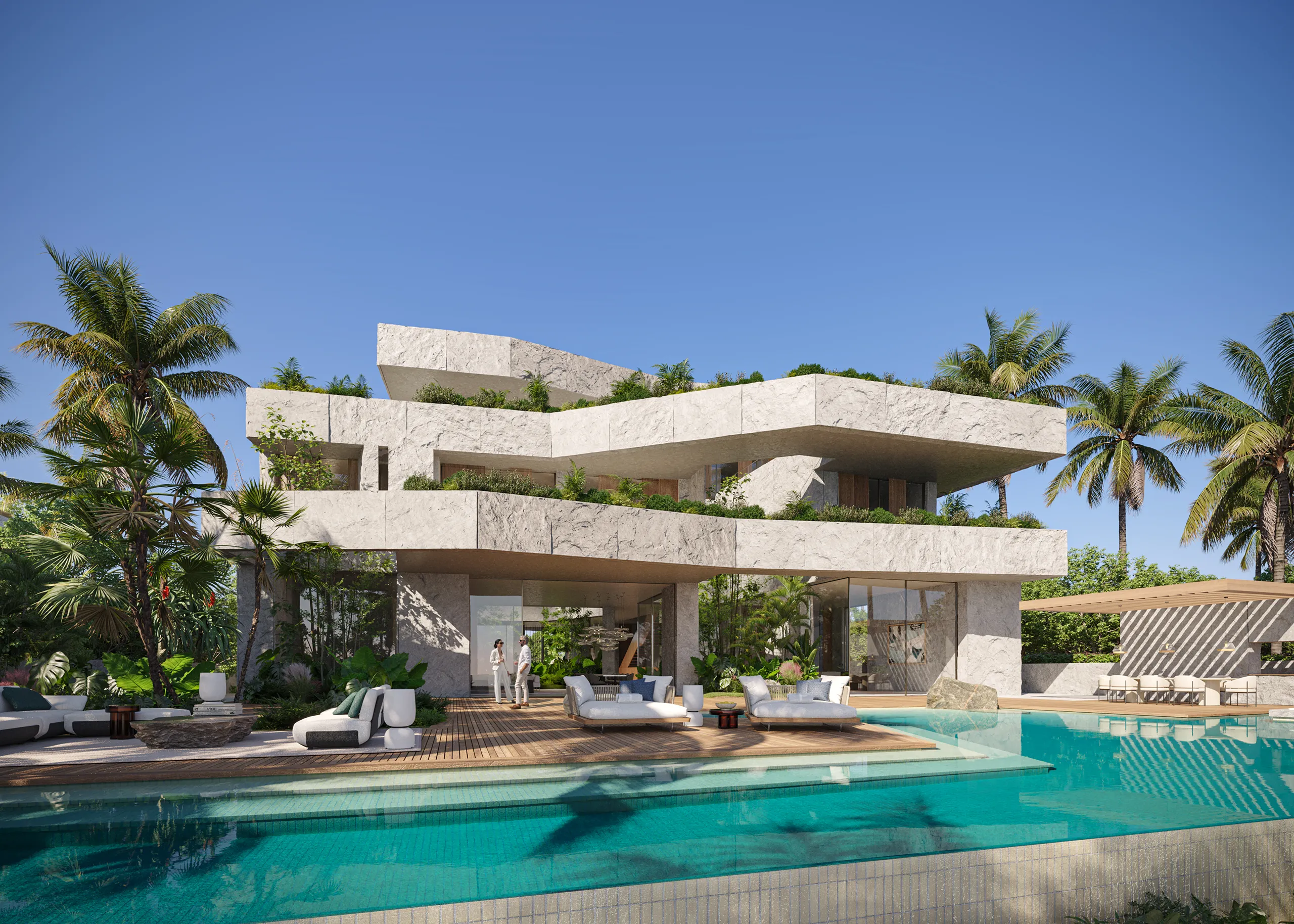 Villa High End Dubai Pool Architecture 3D