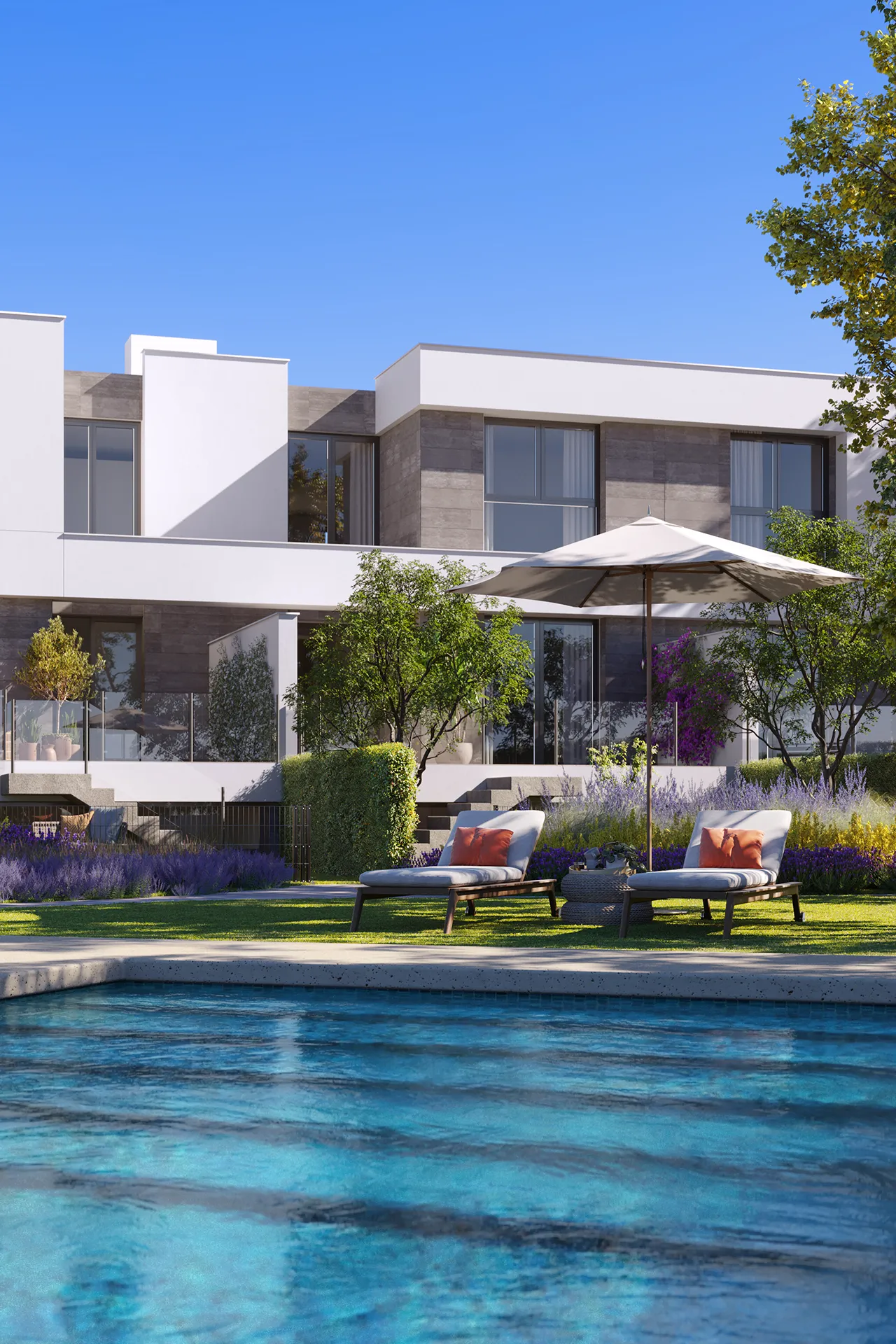 Ilex Adosado Colmenar Viejo Madrid Pool architectural cgi
