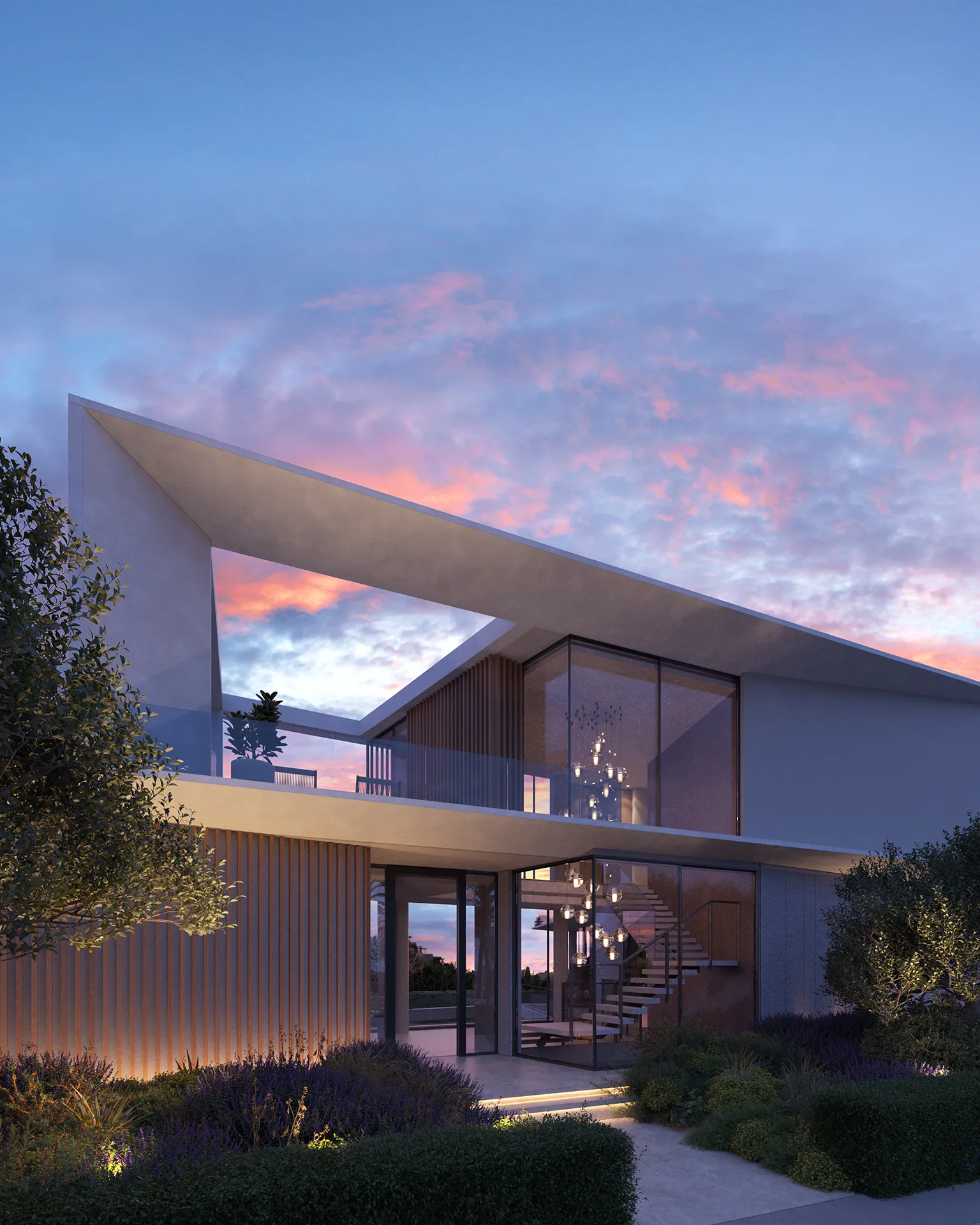 Villa Alsancak Cyprus azotea Visualizacion Arquitectonica