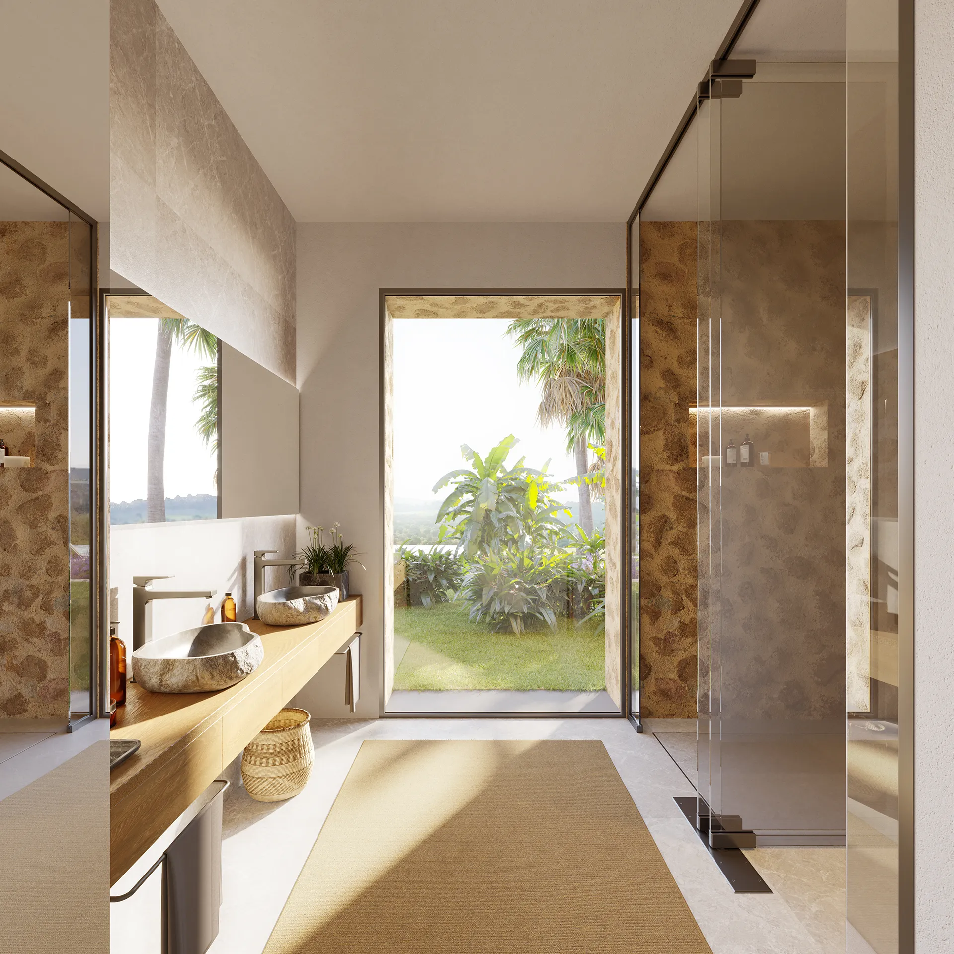 Finca Bunyola Mallorca Bathroom Architectural Visualization