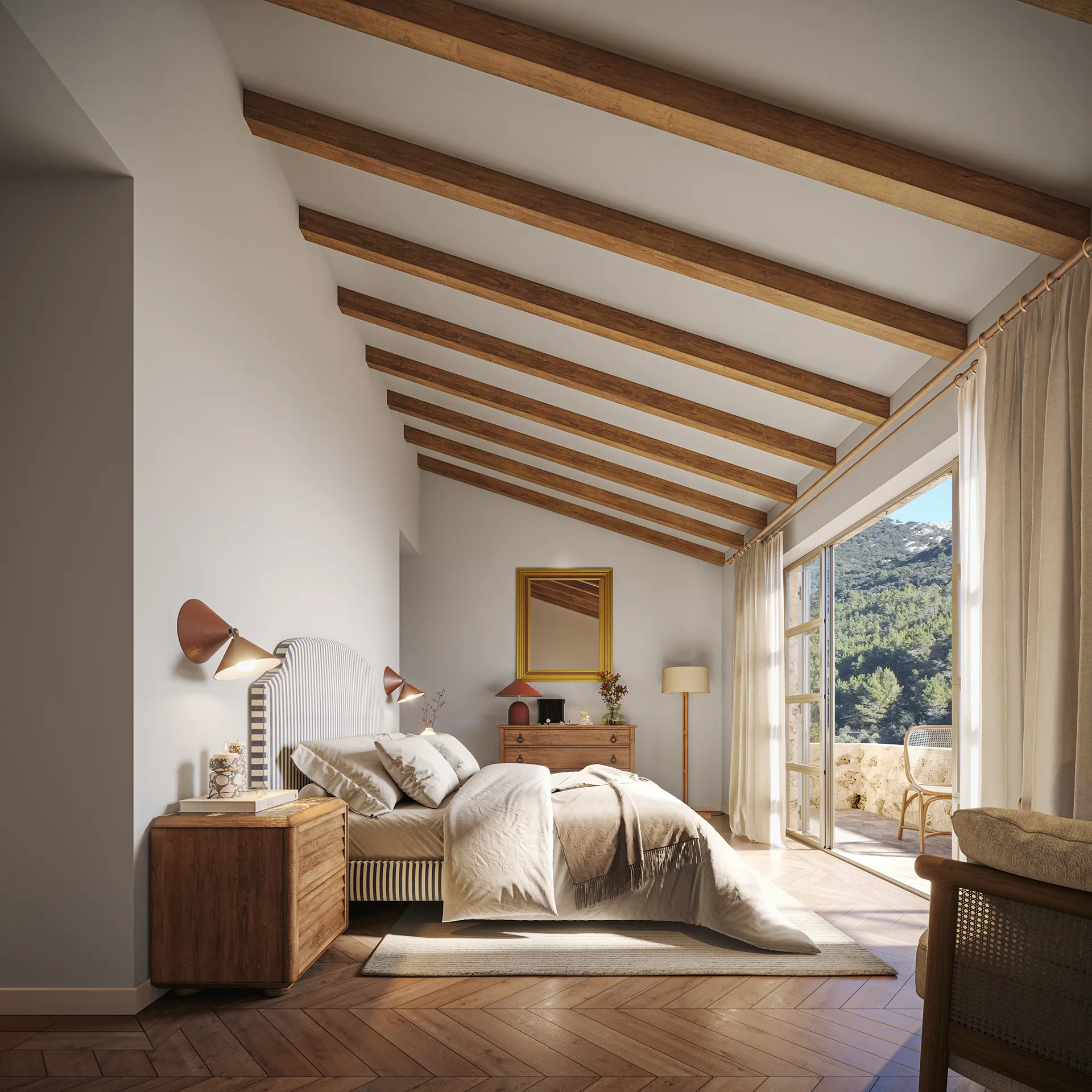 Casa Valldemossa Mallorca Dormitorio VR Arquitectonico