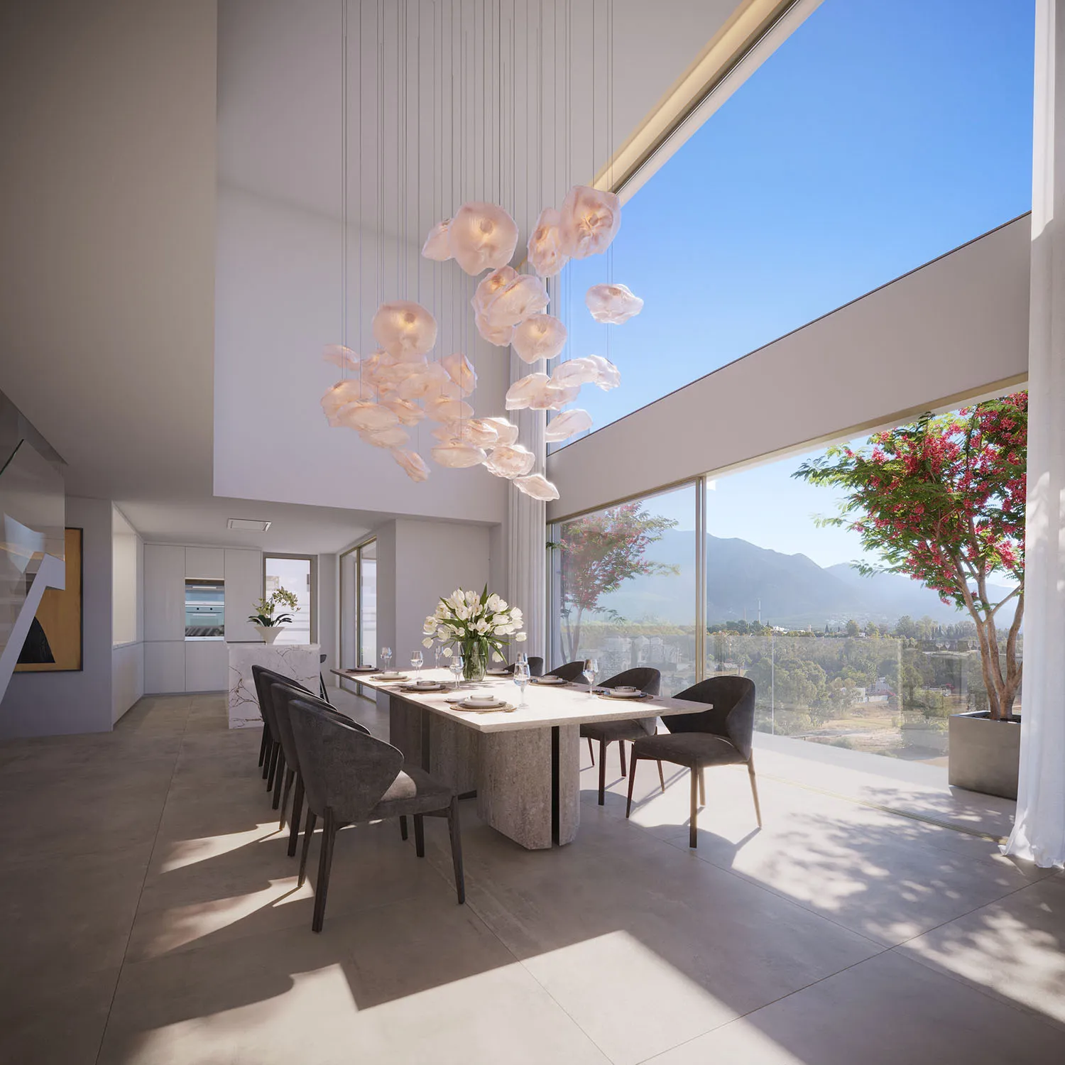 Benalus Residences Golden Mile Marbella Dining Architecture Rendering