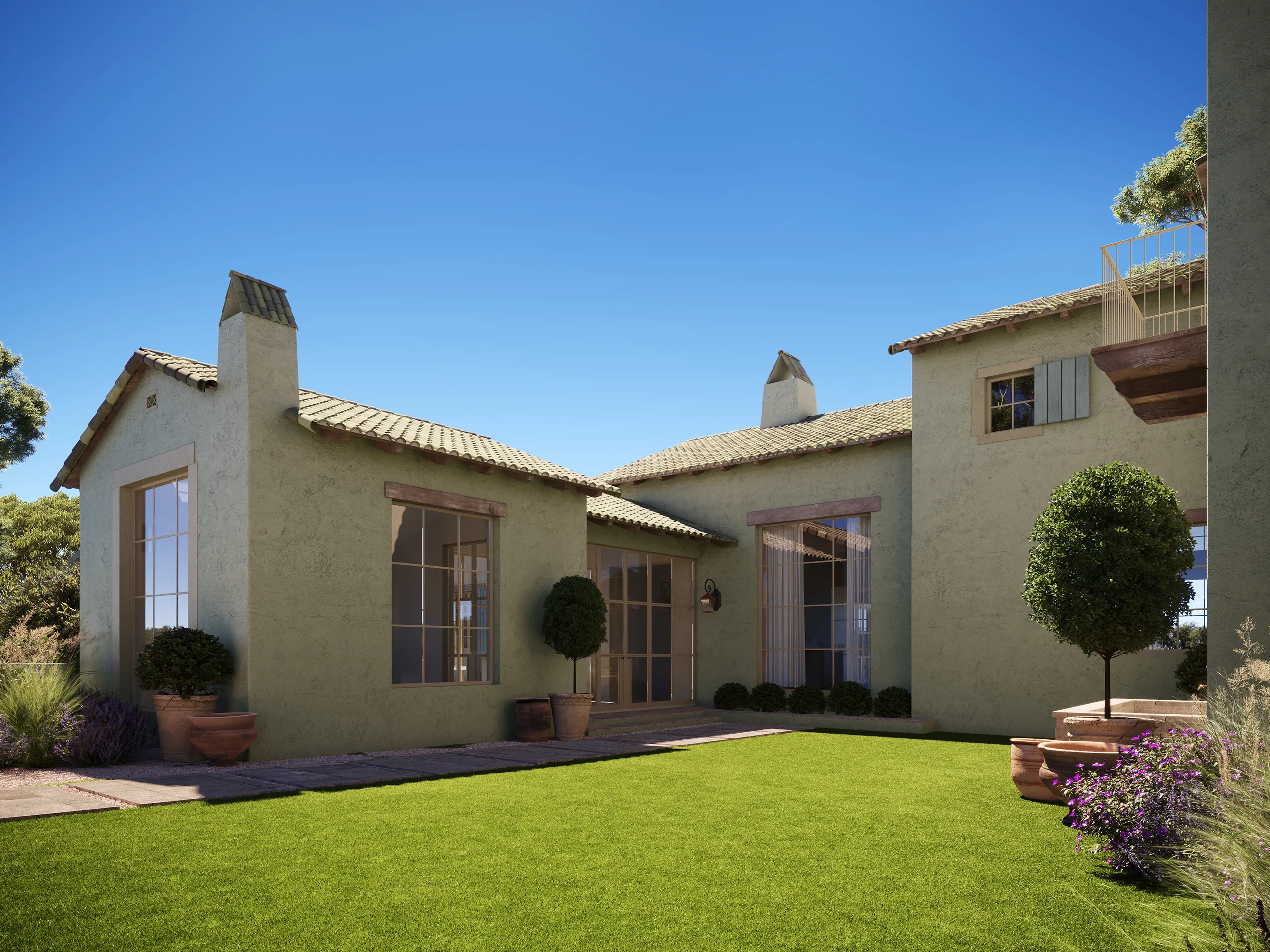 House Laguna Usa Garden Real Estate Cgi