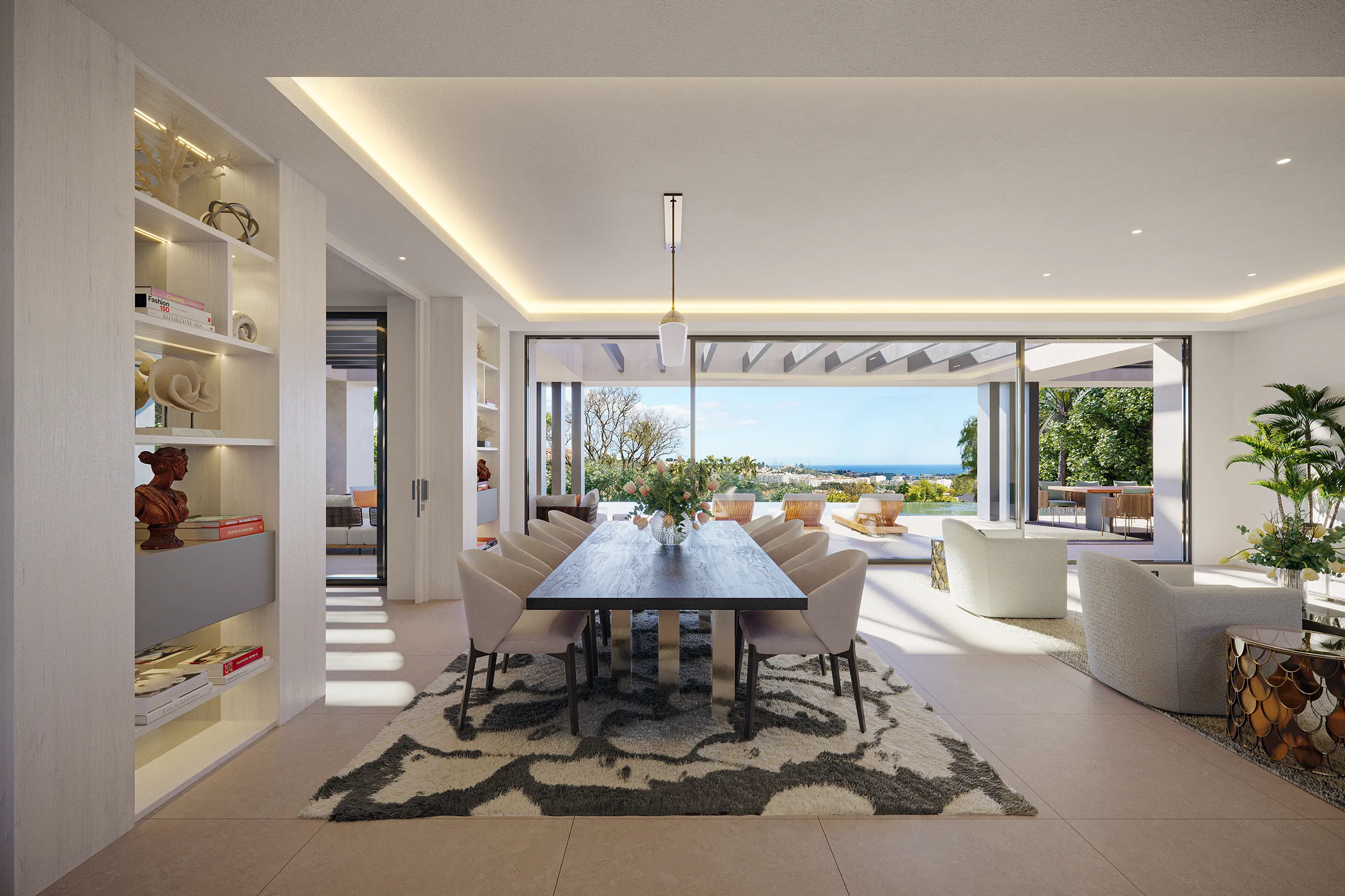 House Marbella Dining Property Branding Cgi