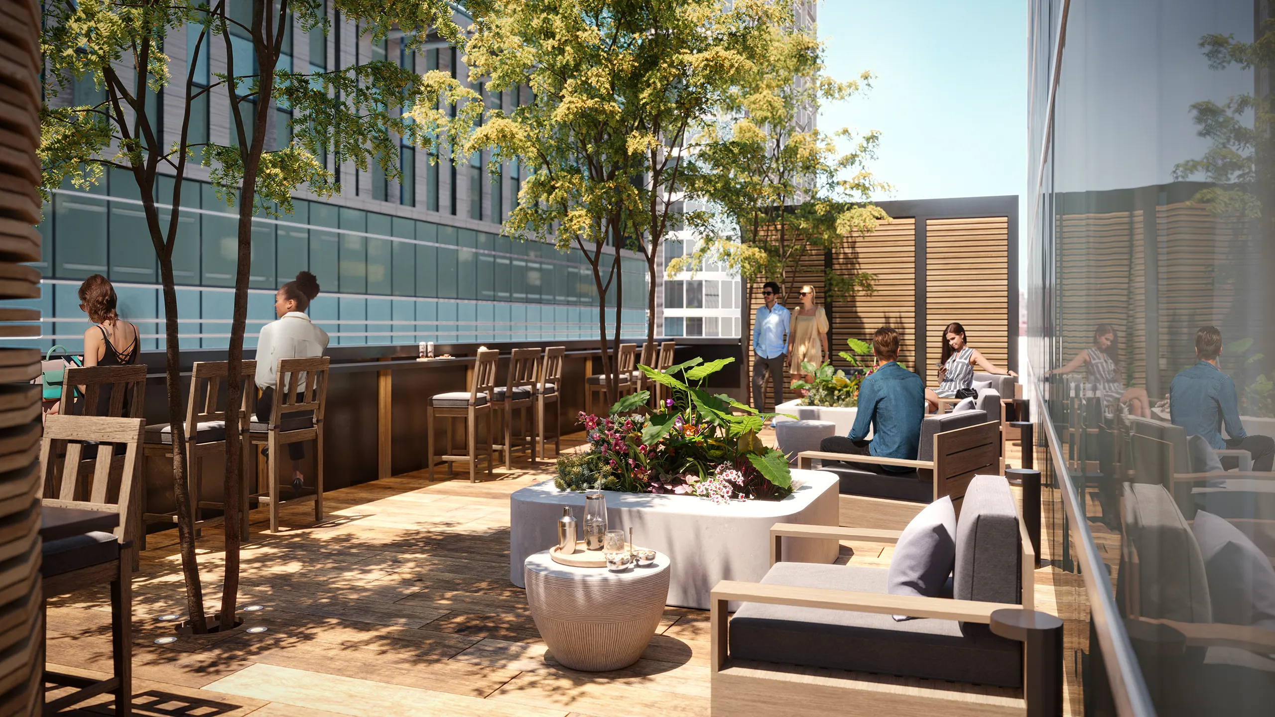 West Madison Chicago Usa Restaurant Bar photorealistic visualization