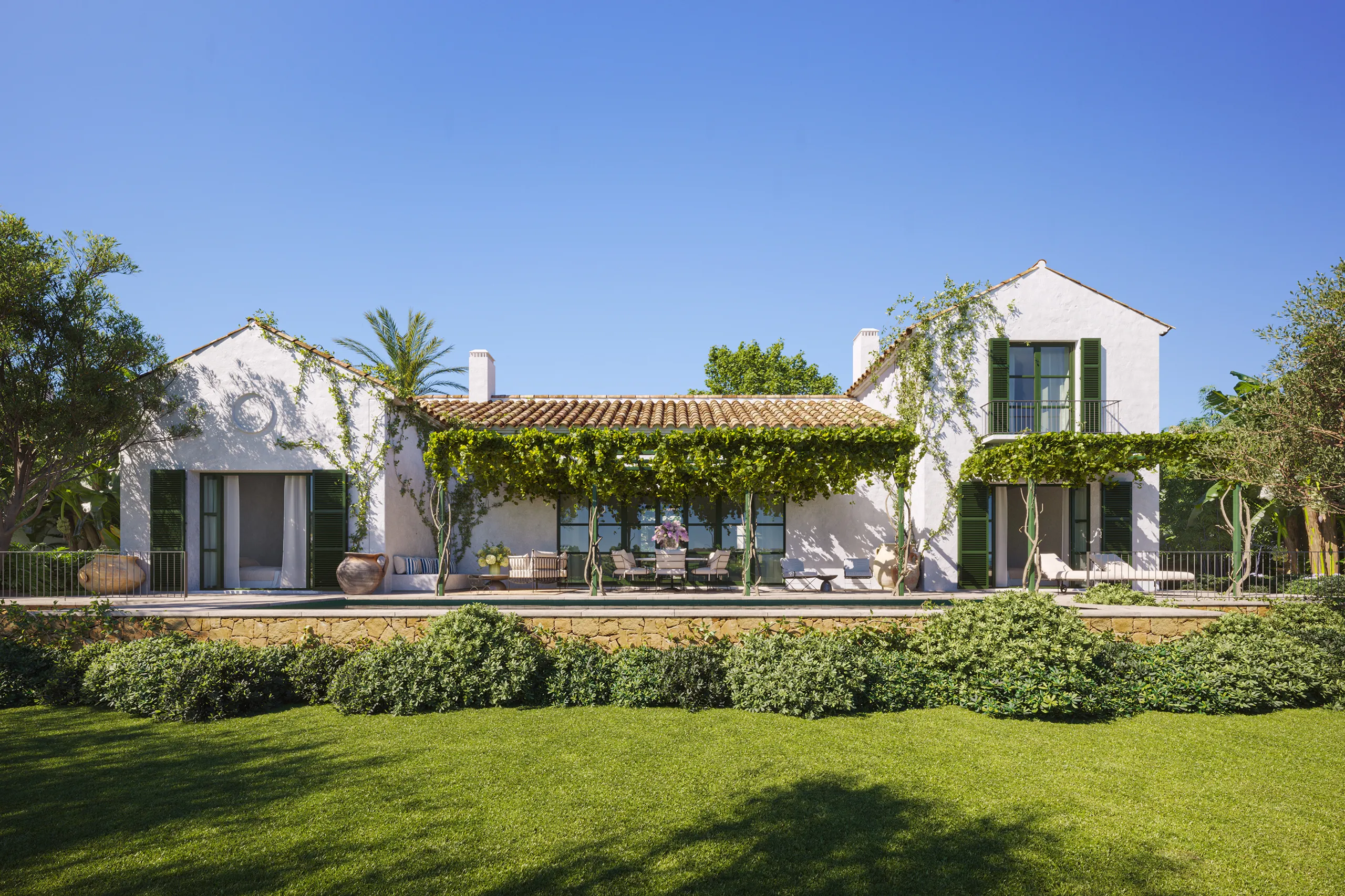 viviendas Finca Cortesin Marbella jardin render fotorrealista