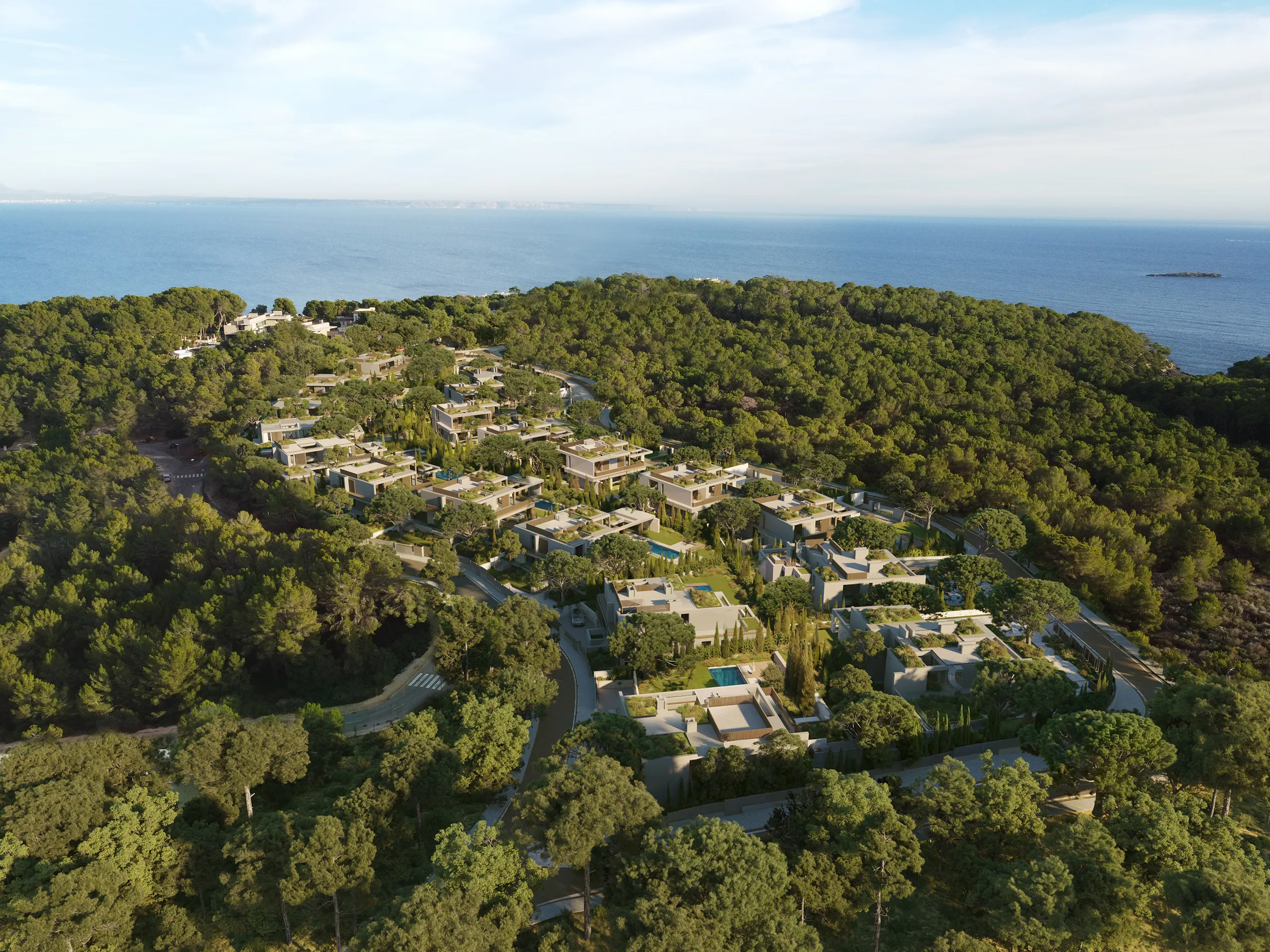 Villa Cala Falco Mallorca Vista aerea Branding Inmobiliario Vr