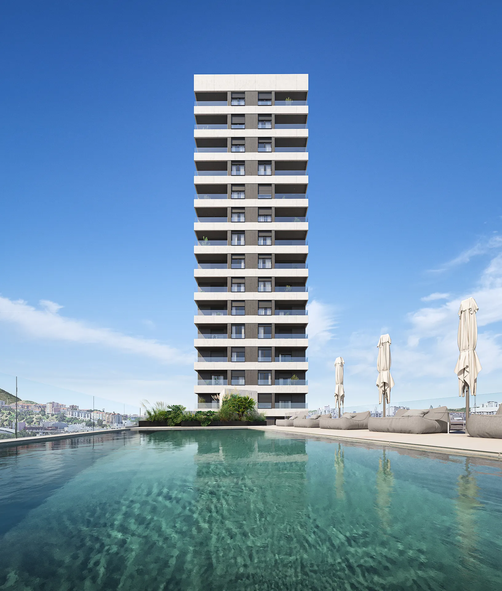 Viviendas Barakaldo Bilbao Pool Property Branding Renders