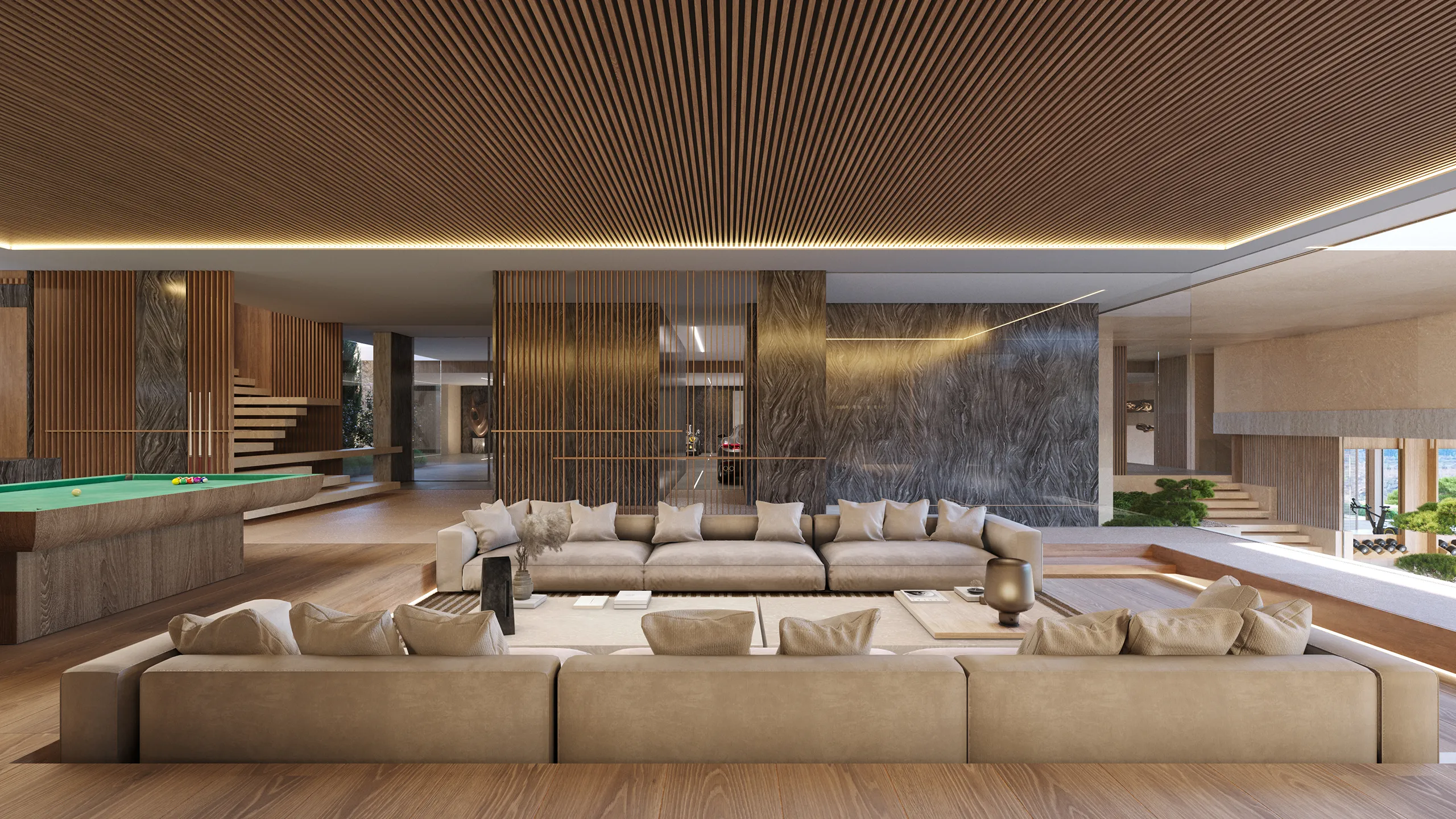 Estate Las Brisas Andratx Mallorca Living photorealistic render