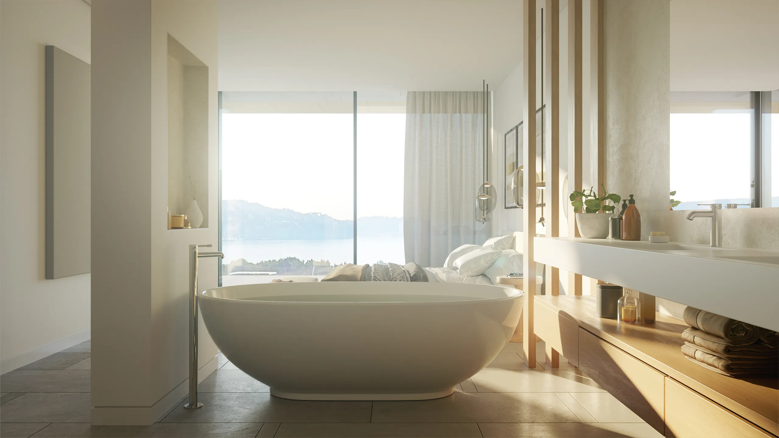 apartamento Costa Den Blanes Mallorca Baño Renders arquitectura